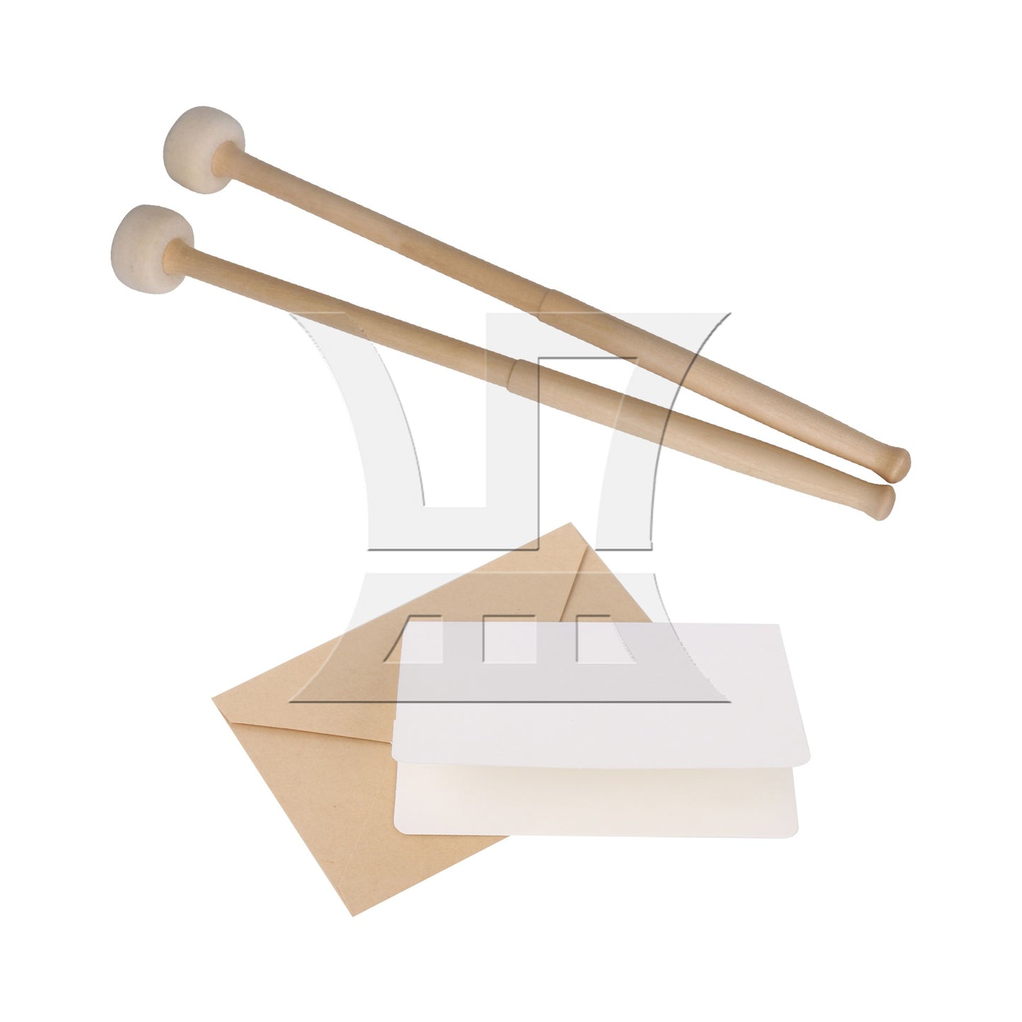 2x BQLZR Felt Head Maple Handle 14 Inch Timpani Stick Timpani Felt Mallet