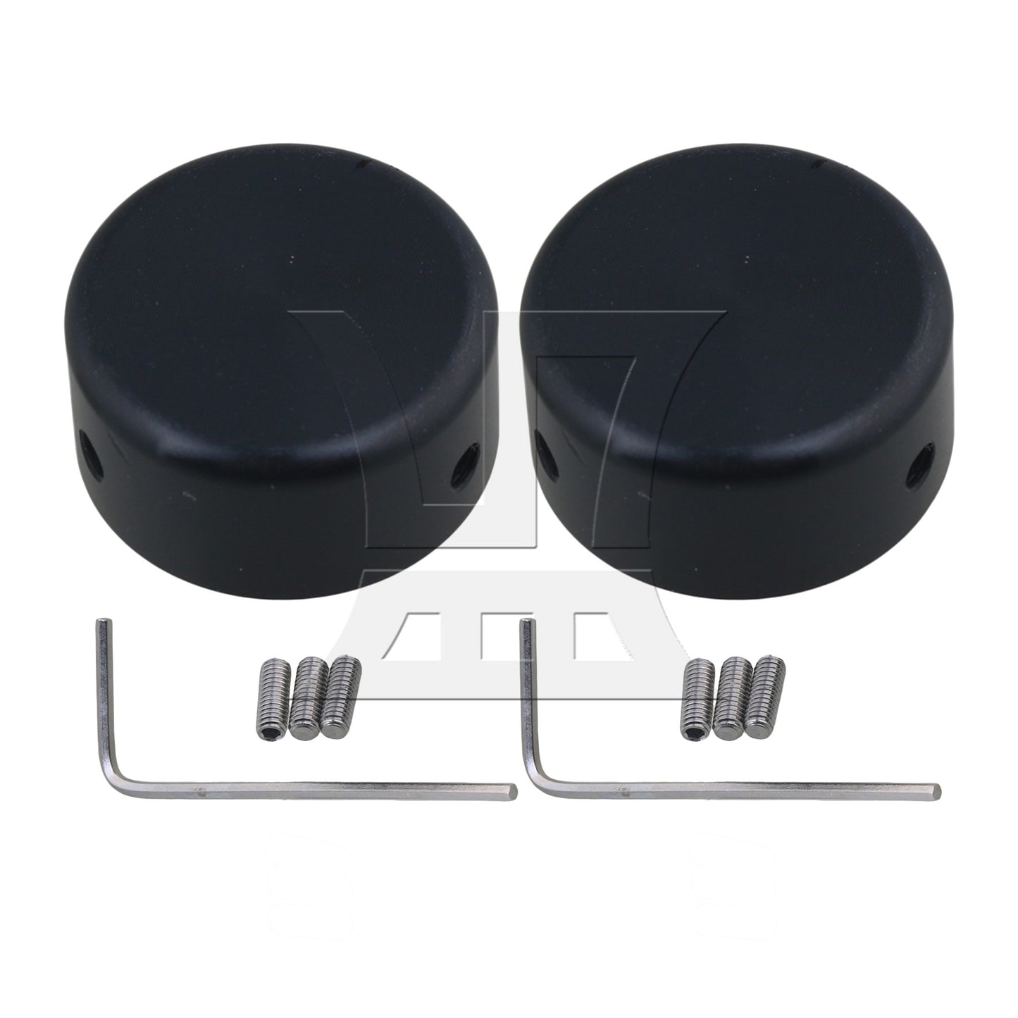 2 Pieces Guitars Effect Pedal Foot Nail Cap 3/8" Inner Diameter Black Metal
