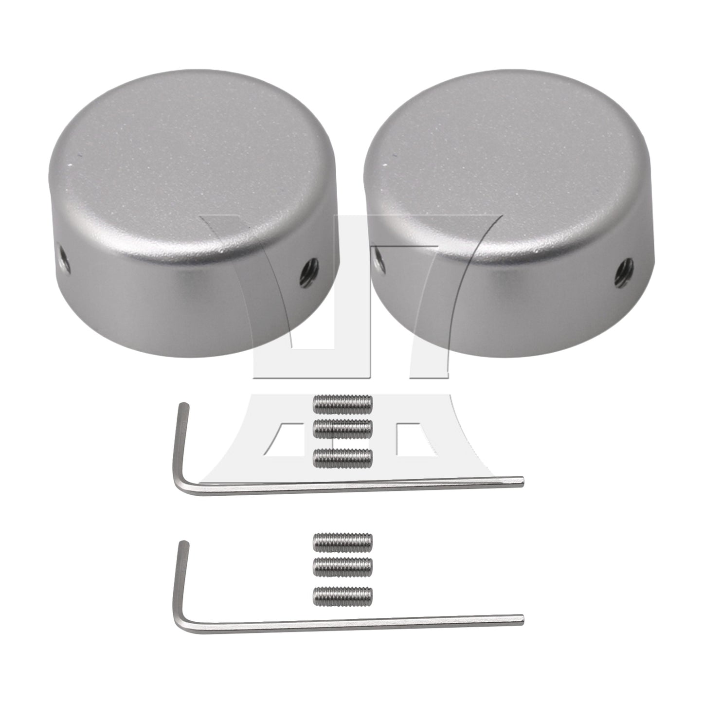 2 Pieces Guitars Effect Pedal Foot Nail Cap 3/8" Inner Diameter Black Metal