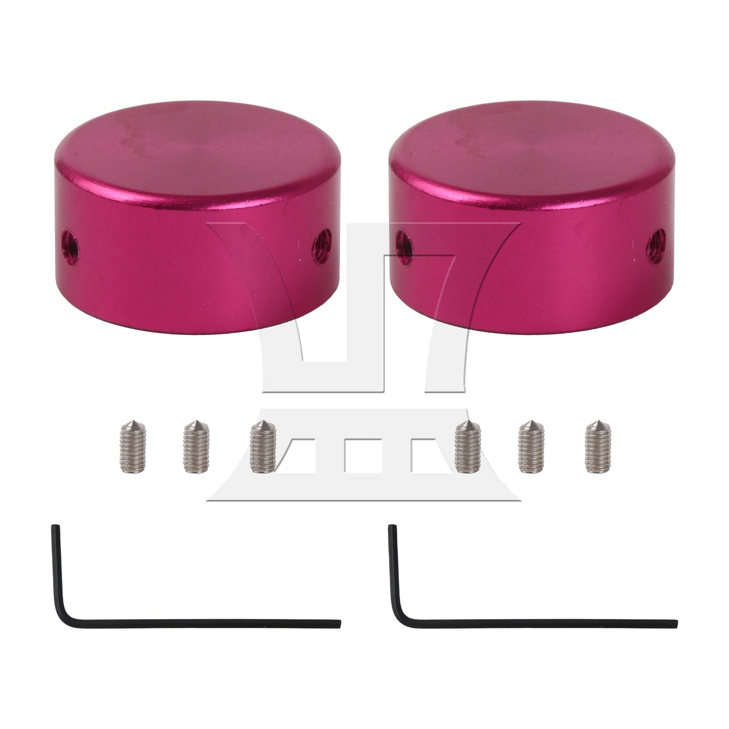 2 Pieces Guitars Effect Pedal Foot Nail Cap 3/8" Inner Diameter Black Metal
