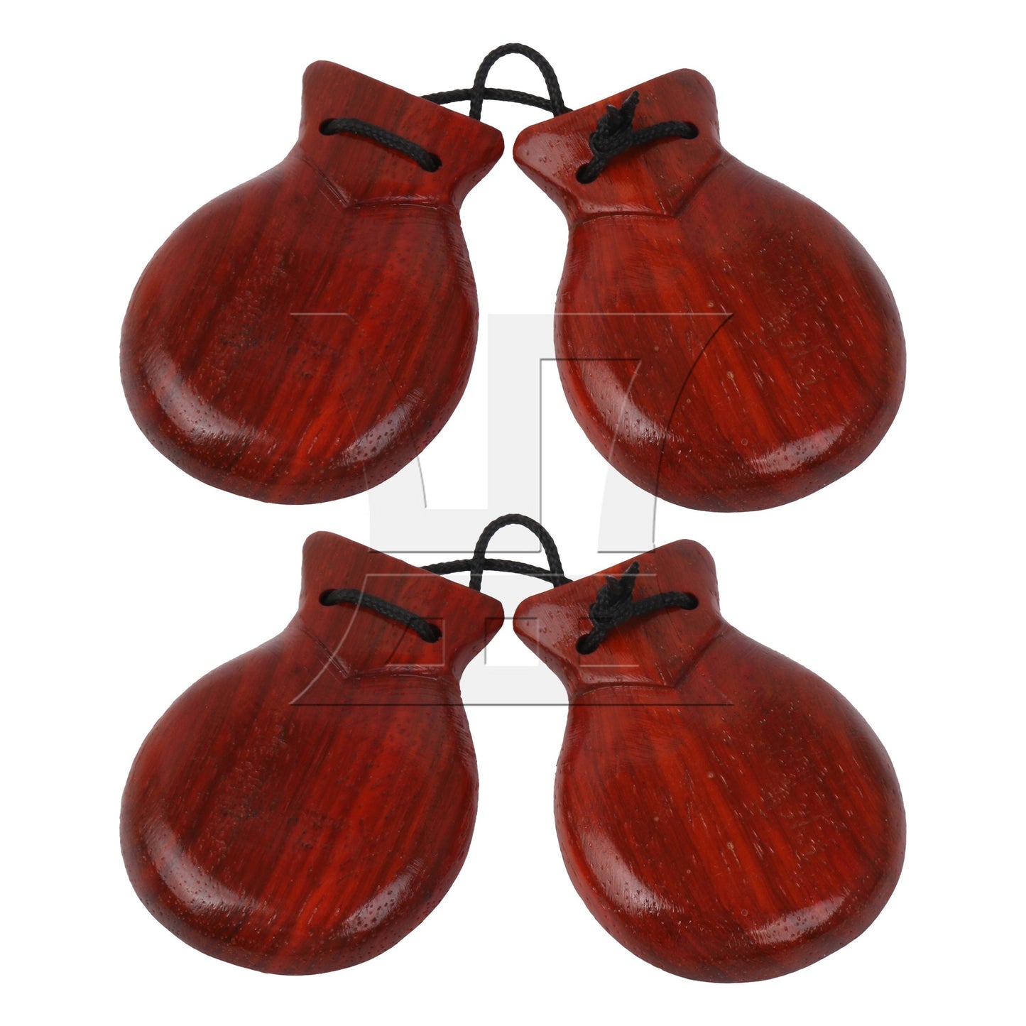 1 Set Mahogany Castanet Hand Clappers for Concert & Wedding & Birthday Party