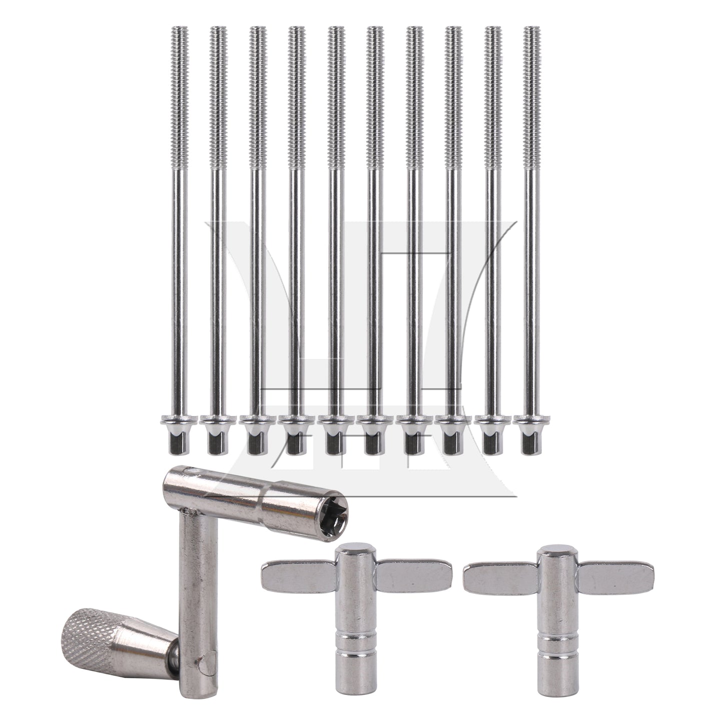 BQLZR 13 Pieces Drum Screw Tension Rod Replacement with Key Wrench Tool