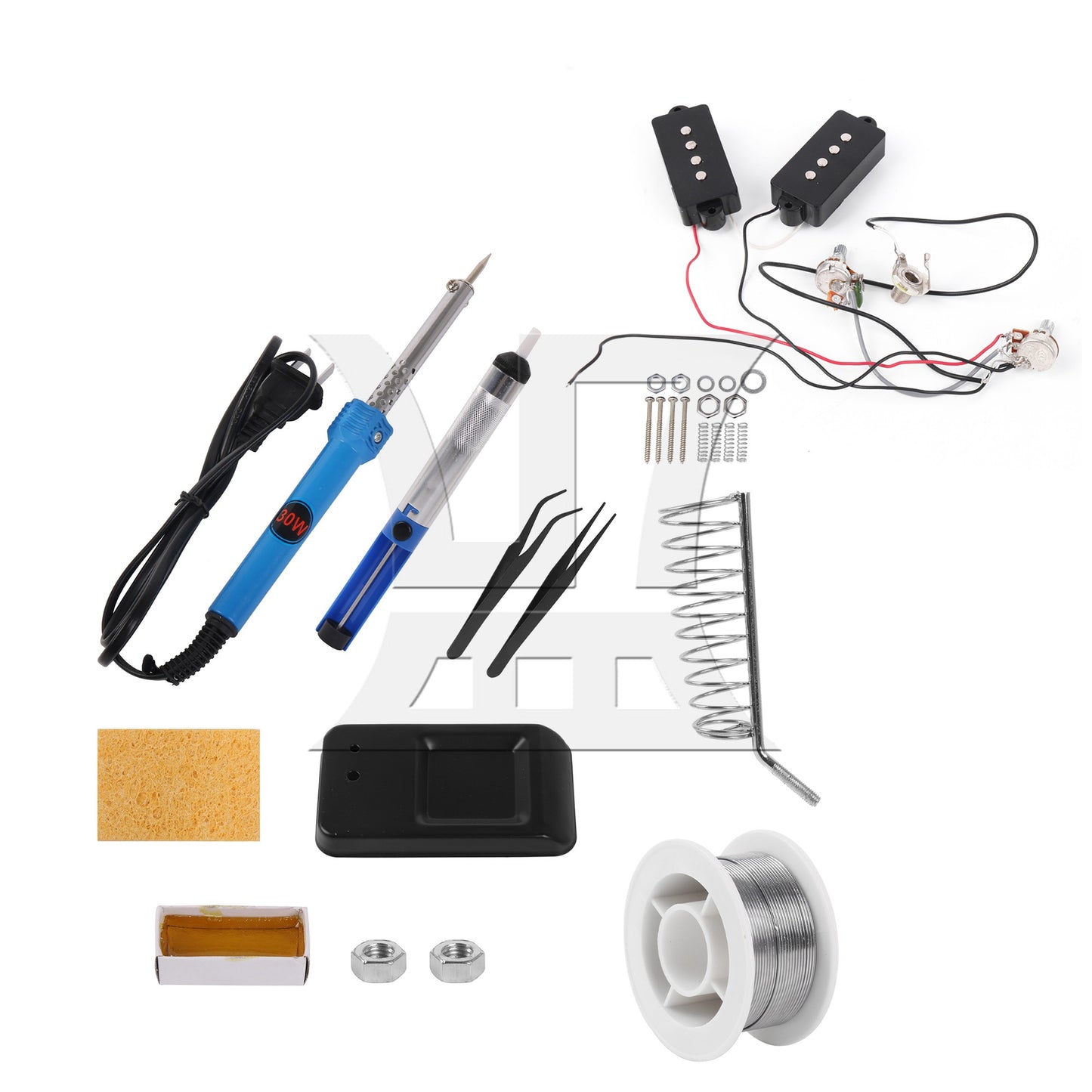 Prewired Neck & Bridge Humbucker Pickups Set for 4-string Guitar