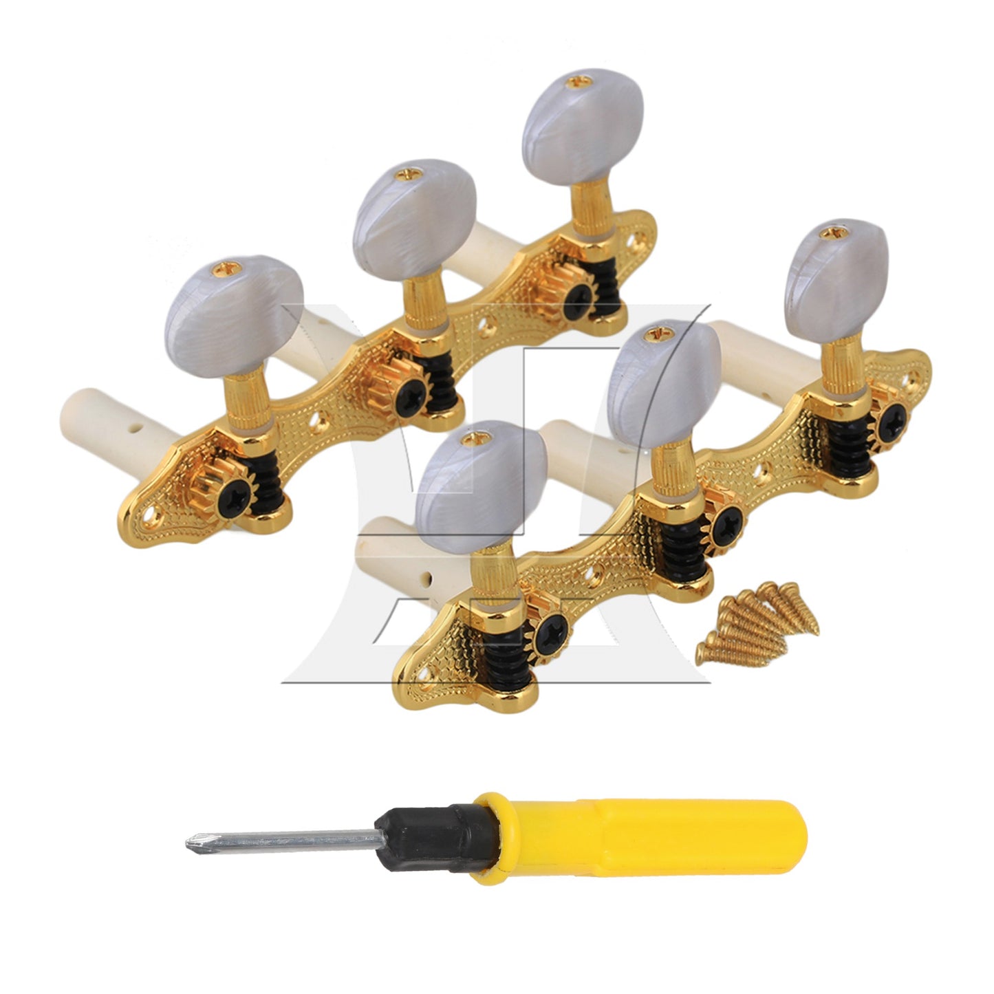 Classical Guitar HeavyTuners Machine Heads Golden plated Pearled Pegs