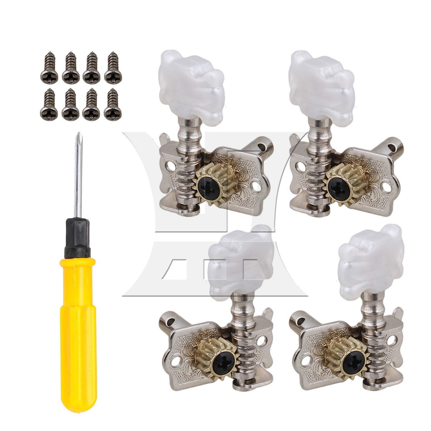 4PCS 2L2R Ukulele Machine Heads Tuner Guitar Tuning Pegs Flower shaped Button