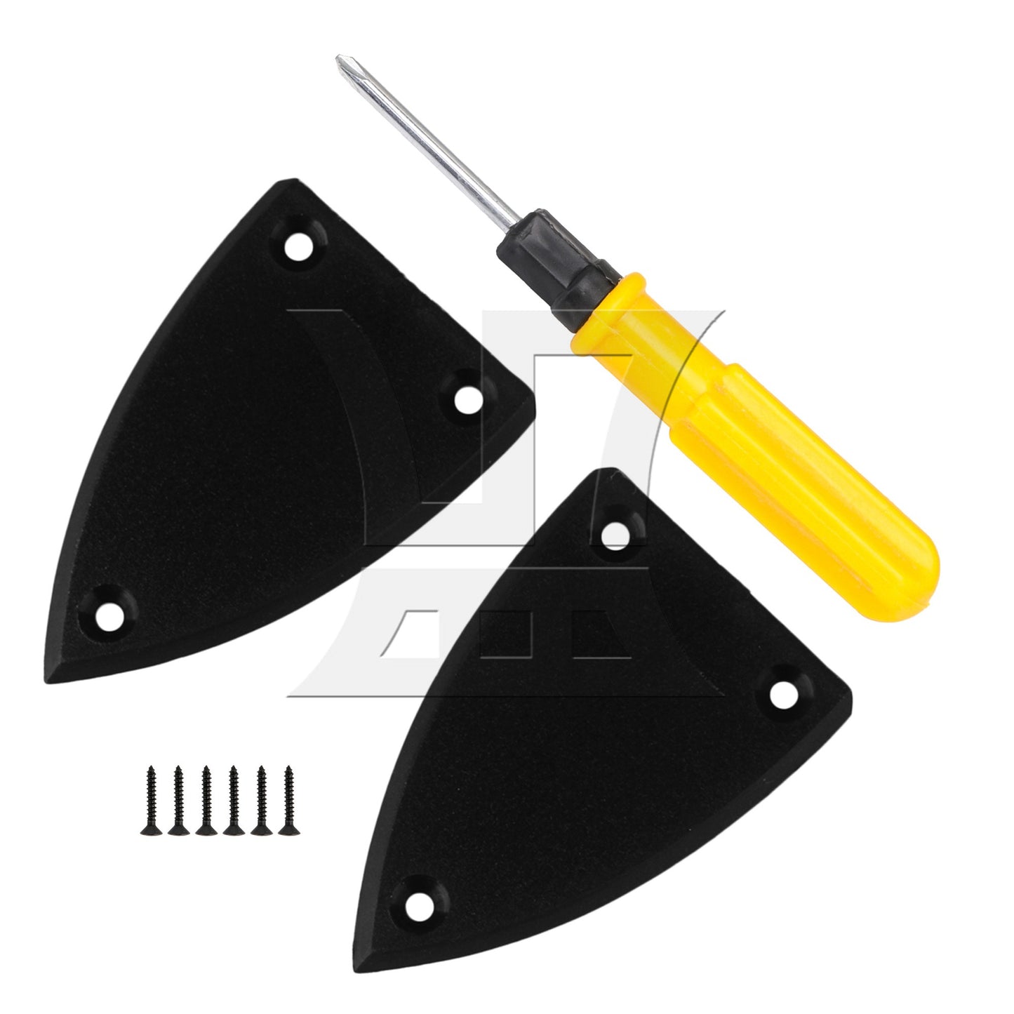 2Pieces BLACK 1 layer Triangle TRUSS ROD COVER FOR GUITAR