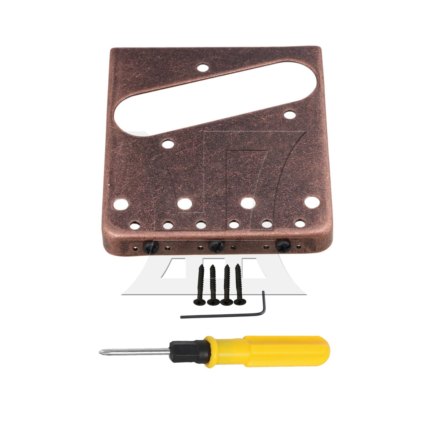 BLQZR 8.5x7.5x1cm 6 String Fixed Style Bridge for Electric Guitar Red