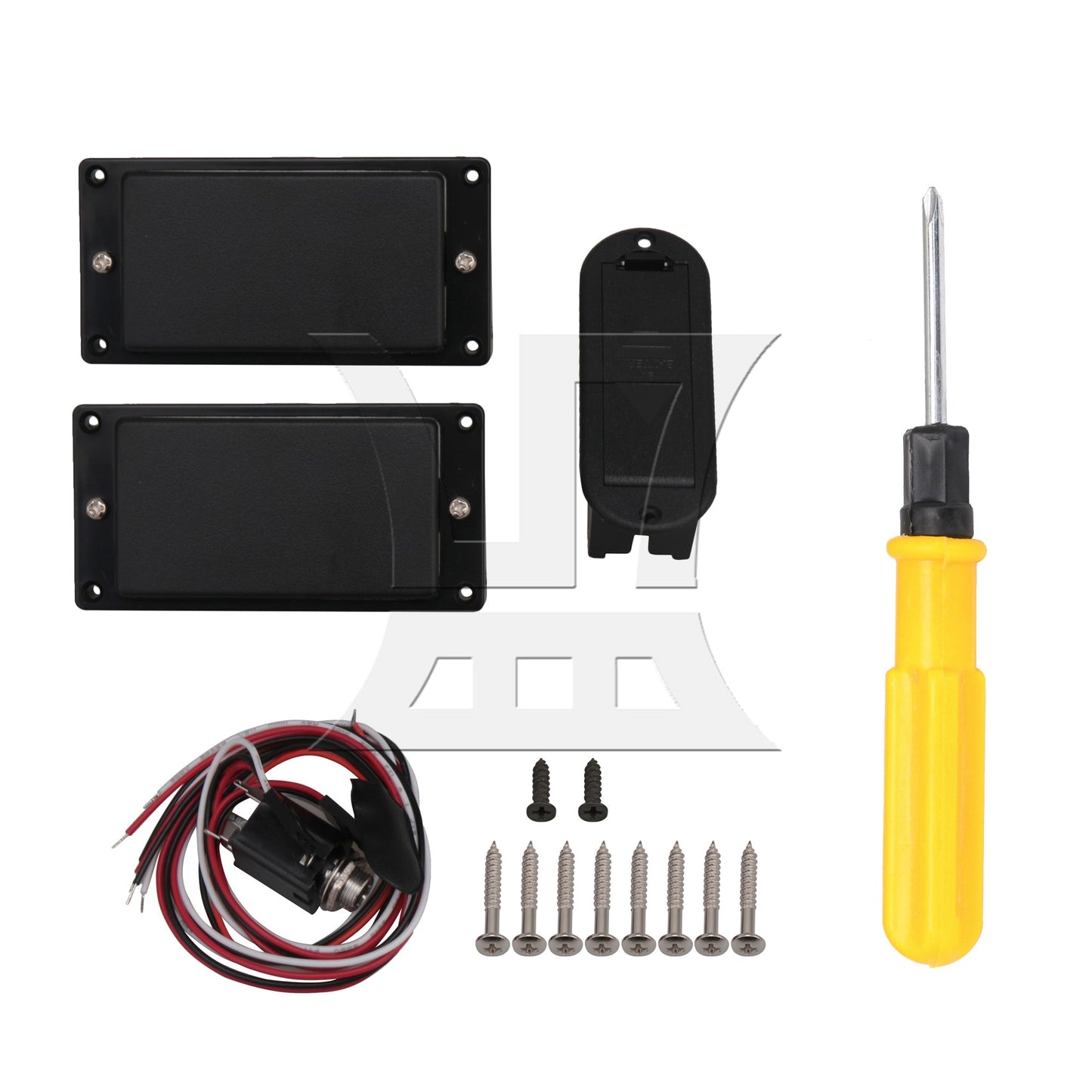 Ceramic Magnet Double Coil Pickup fits for Electric Guitar Black Set of 2