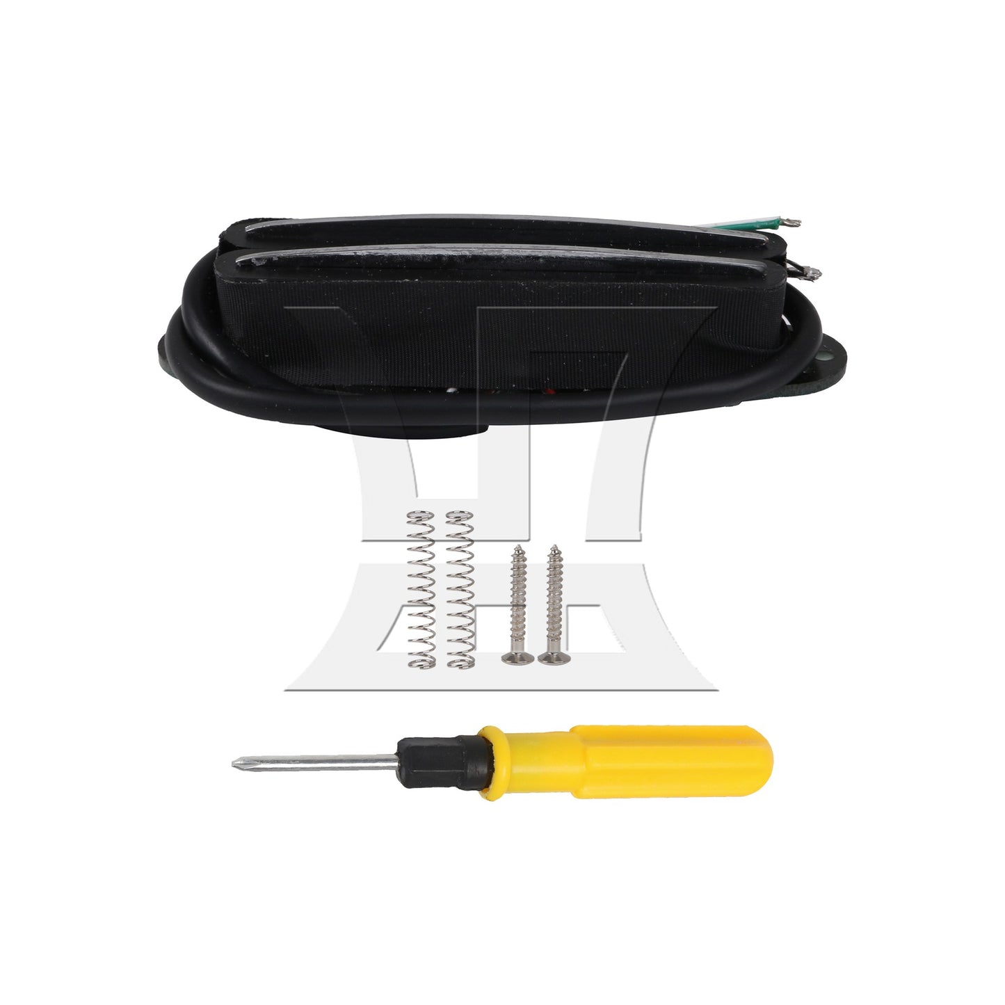 Pickup Double Coil Black Silver 3.26x0.90inch