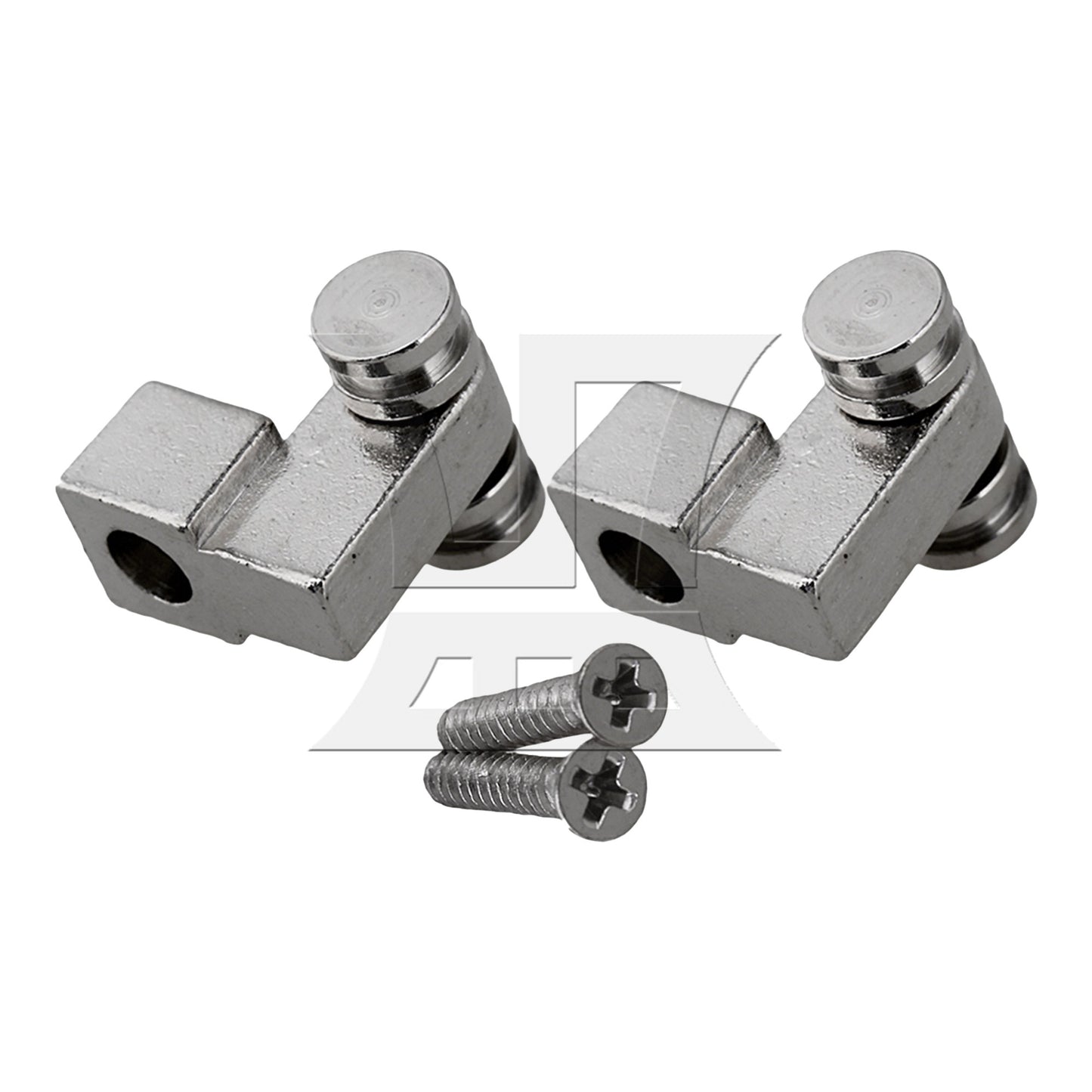 2 Pieces Silver Electric Guitar String Trees Retainers with Screwdriver Set