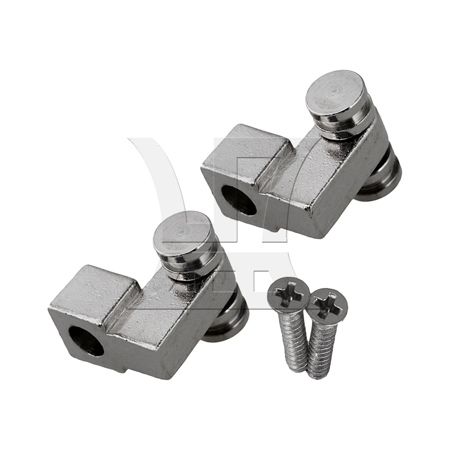 2 Pieces Silver Electric Guitar String Trees Retainers with Screwdriver Set