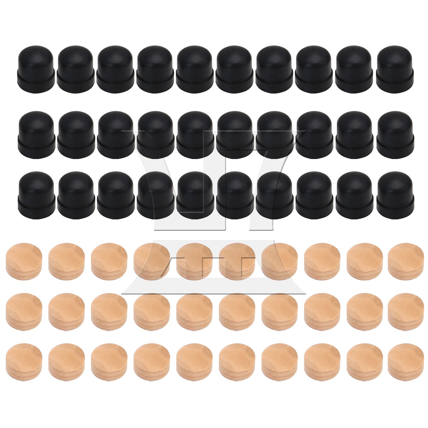 30 Pieces Trombone Slide Rubber End Tip Bumper and Trombone Cork Pads 9.5mm