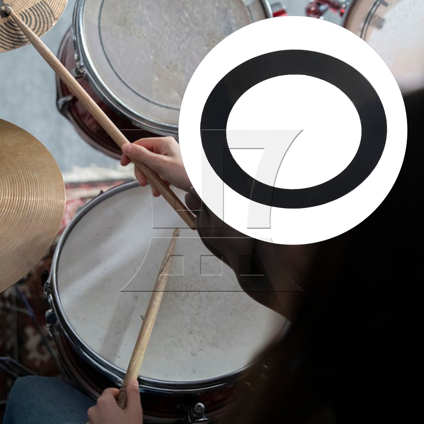BQLZR 5-inch drum kit floor tom drum head with pre-drilled holes and protective ring
