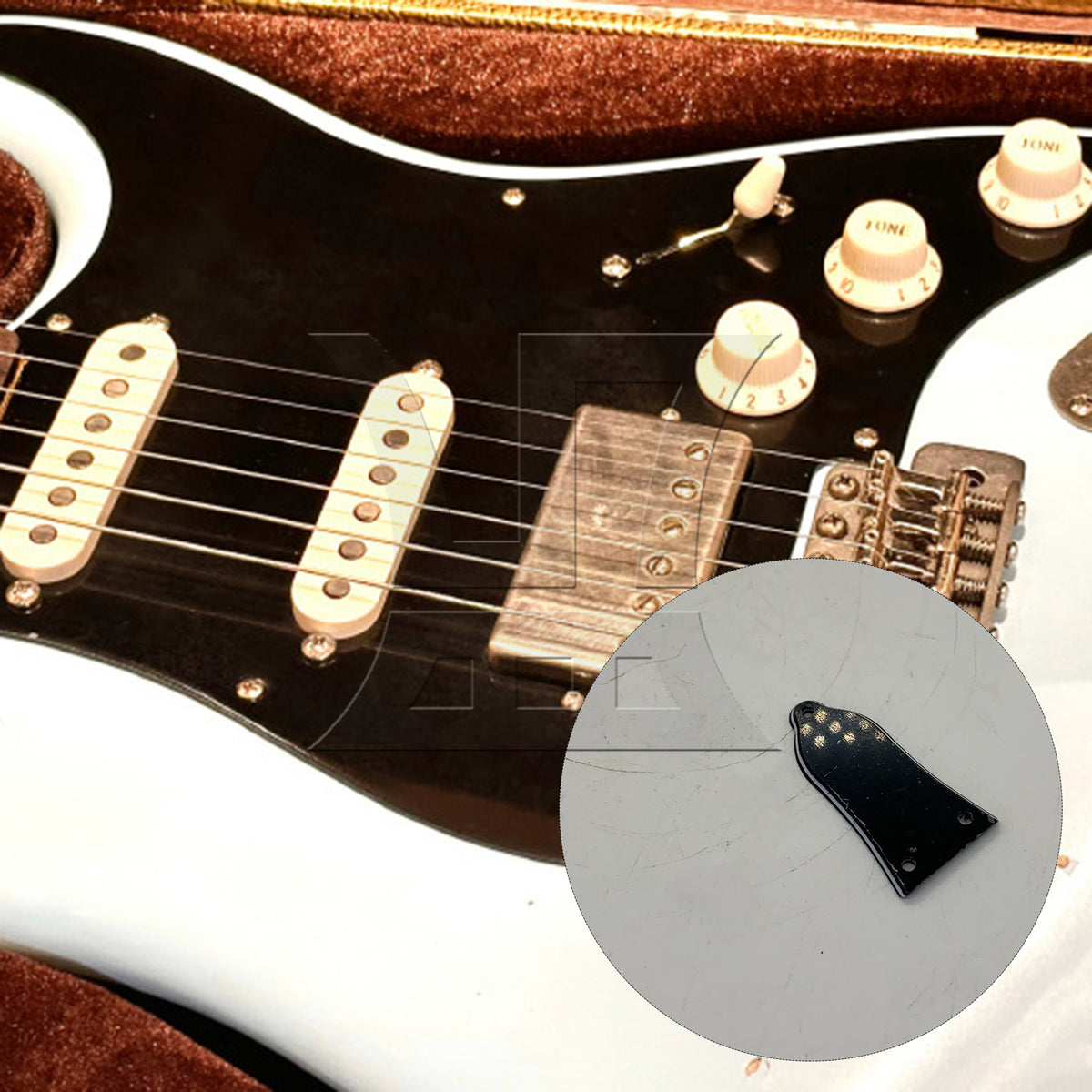 BQLZR 5 sets of guitar head clock cover plastic HA-1005 (screws * 15pcs)