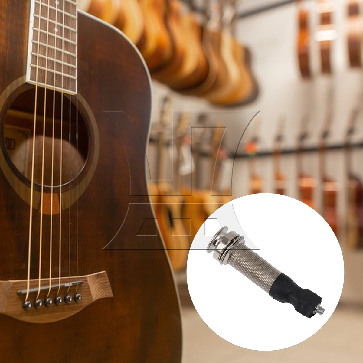 BQLZR 2PCS acoustic guitar pickup socket+2.5 jack