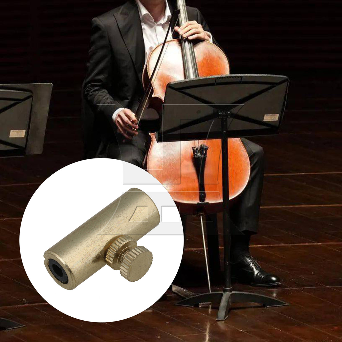 BQLZR 2pcs Cello Brass Tone Eliminator Golden 2.3x1.6cm Easy to Install