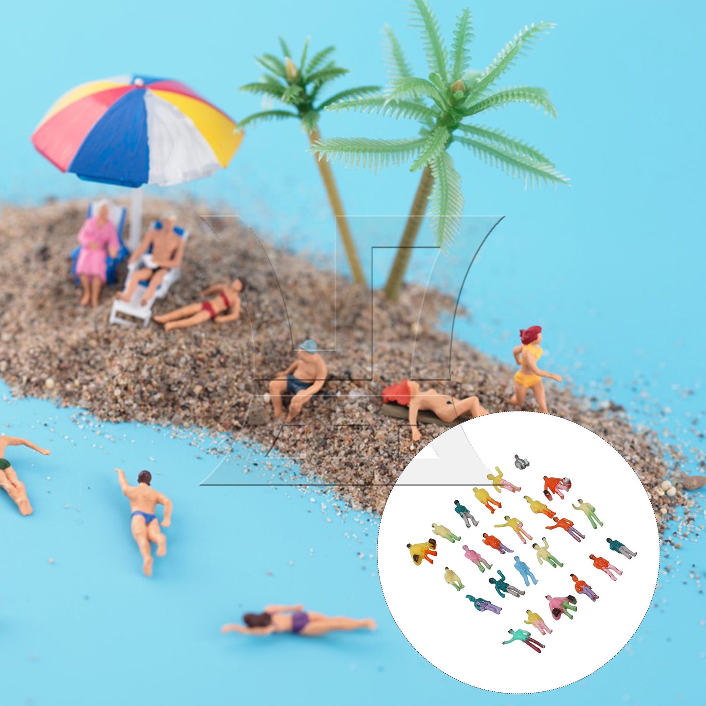 BQLZR 200pcs 1:200 Scale Z Gauge Hand Painted Layout Model Train People Figure