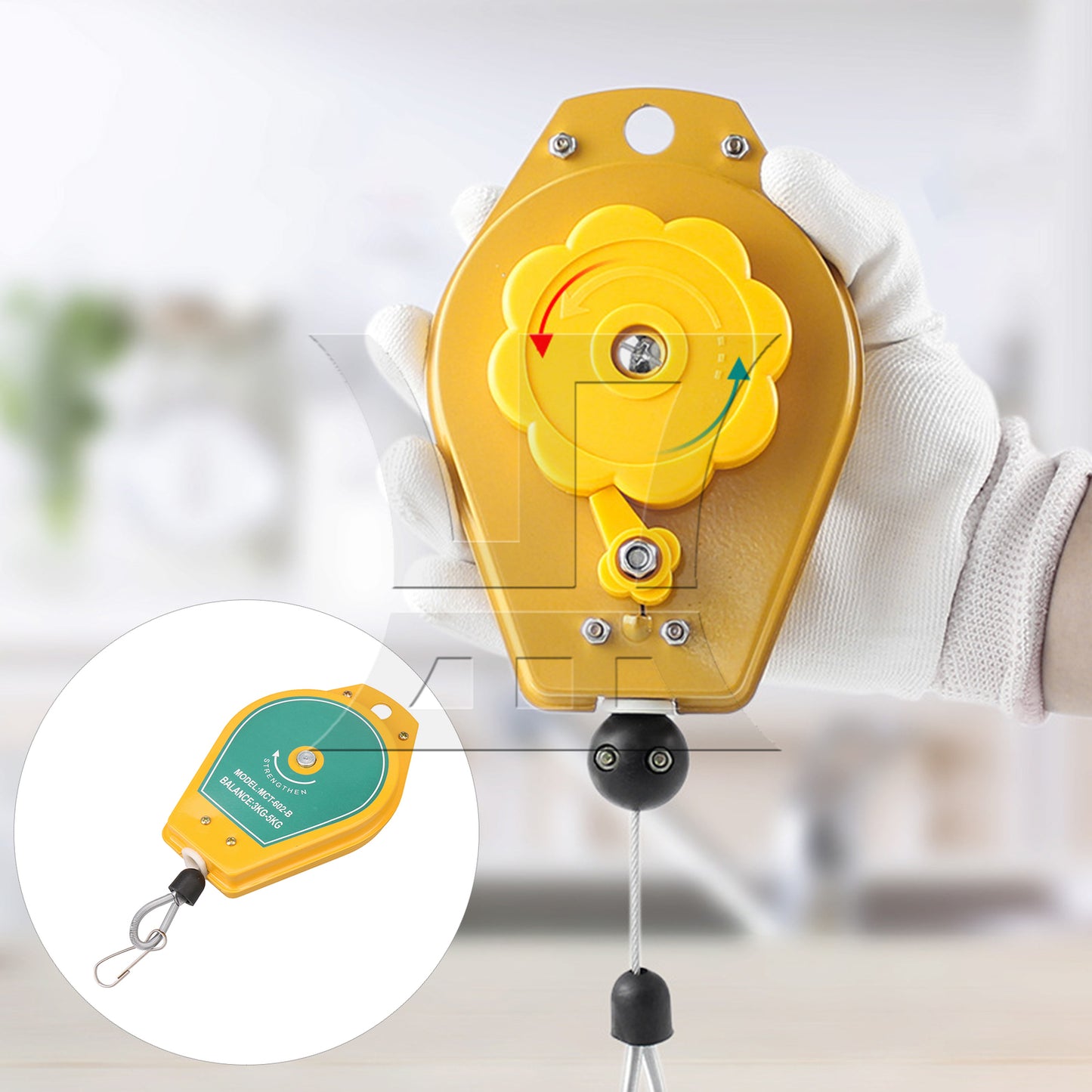 BQLZR Retractable Spring Balancer Hanging 3 to 5kg Suitable for Fixtures & Parts