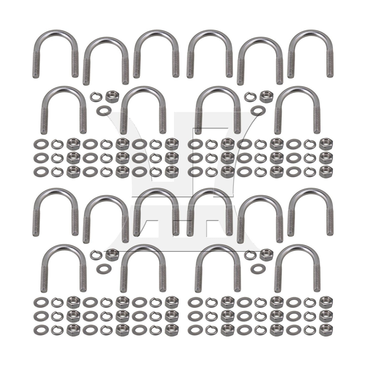 BQLZR 5pcs Premium 304 Steel U-Bolt U-Screw for Trampoline Enclosure M6 22mm Dia