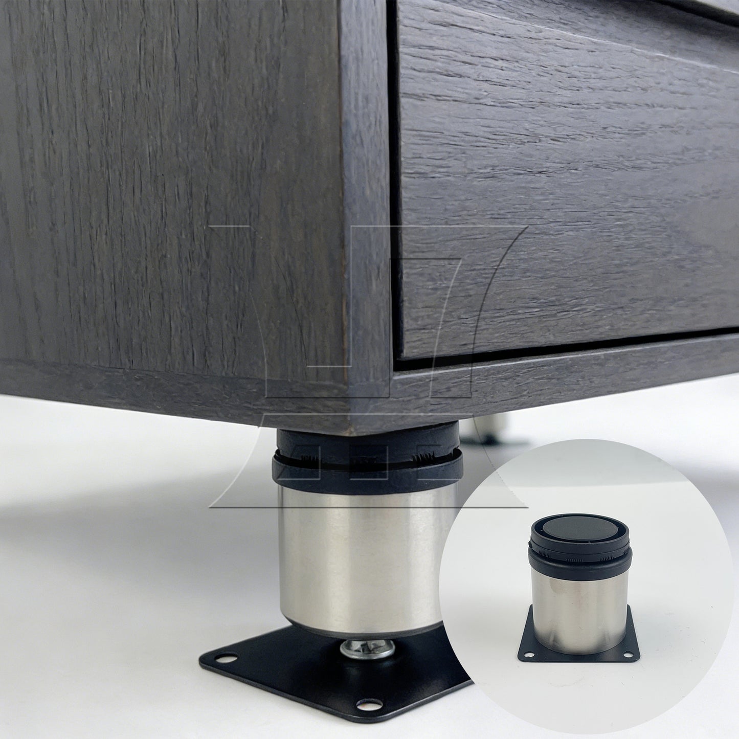 BQLZR 1.97"x2.36" Furniture Legs Stainless Steel Adjustable Cabinet Feet