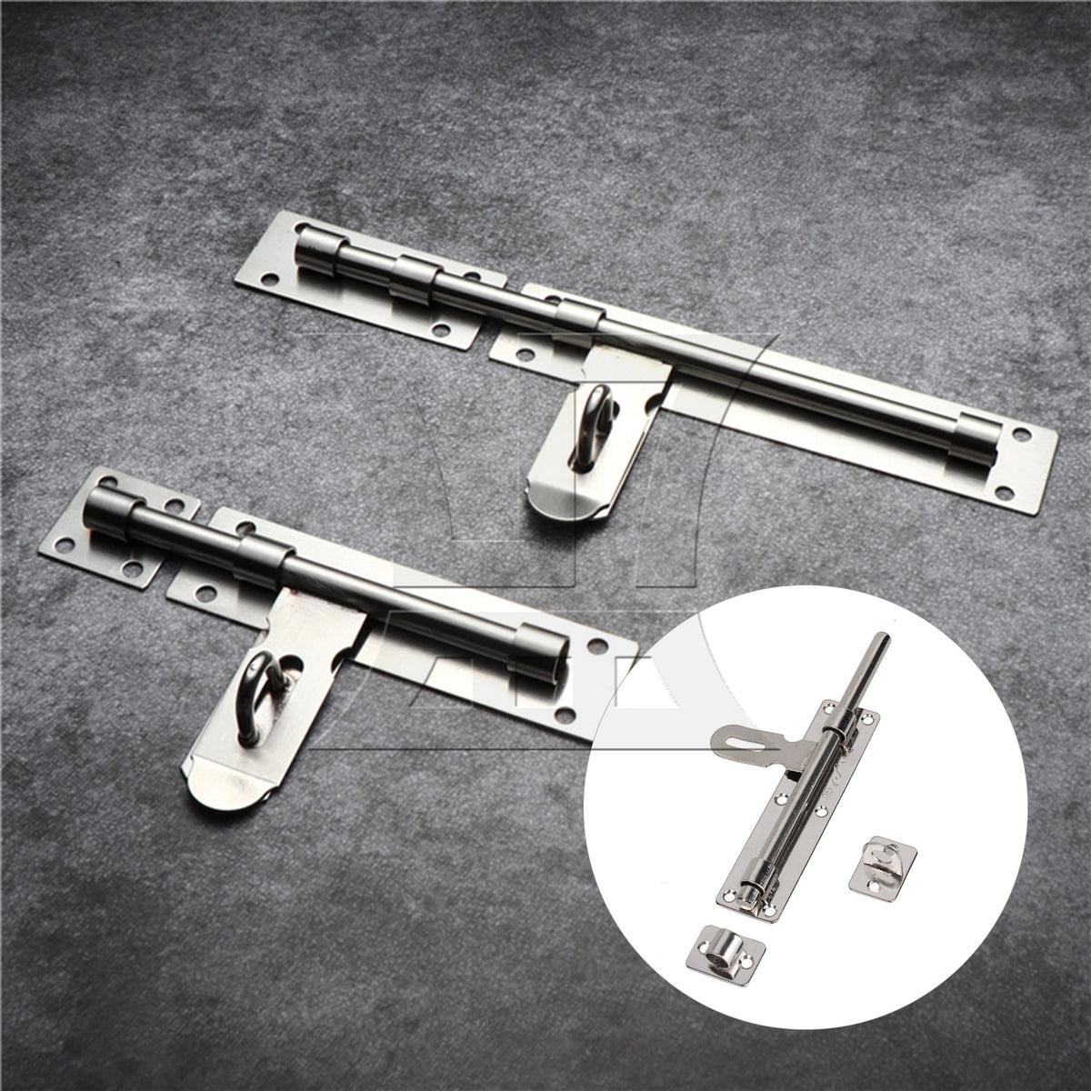 BQLZR 2 sets of stainless steel padlockable locking pins 8 inches
