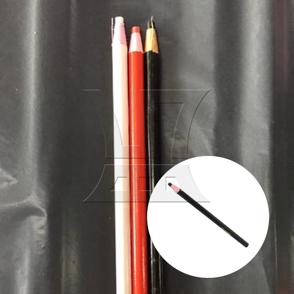BQLZR 1 Set Of 2 Pieces Sewing Marking Pencils, Solid Wood Handles, For Leather Tools
