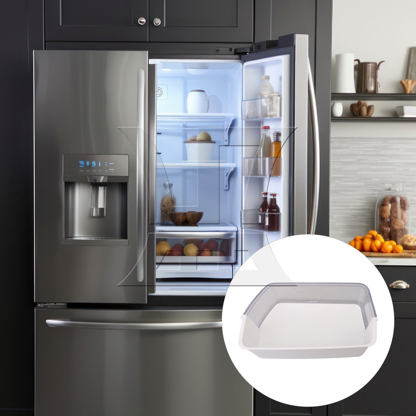 BQLZR 2Pieces Right Plastic Refrigerator Door Shelf Basket for DA97-12650A