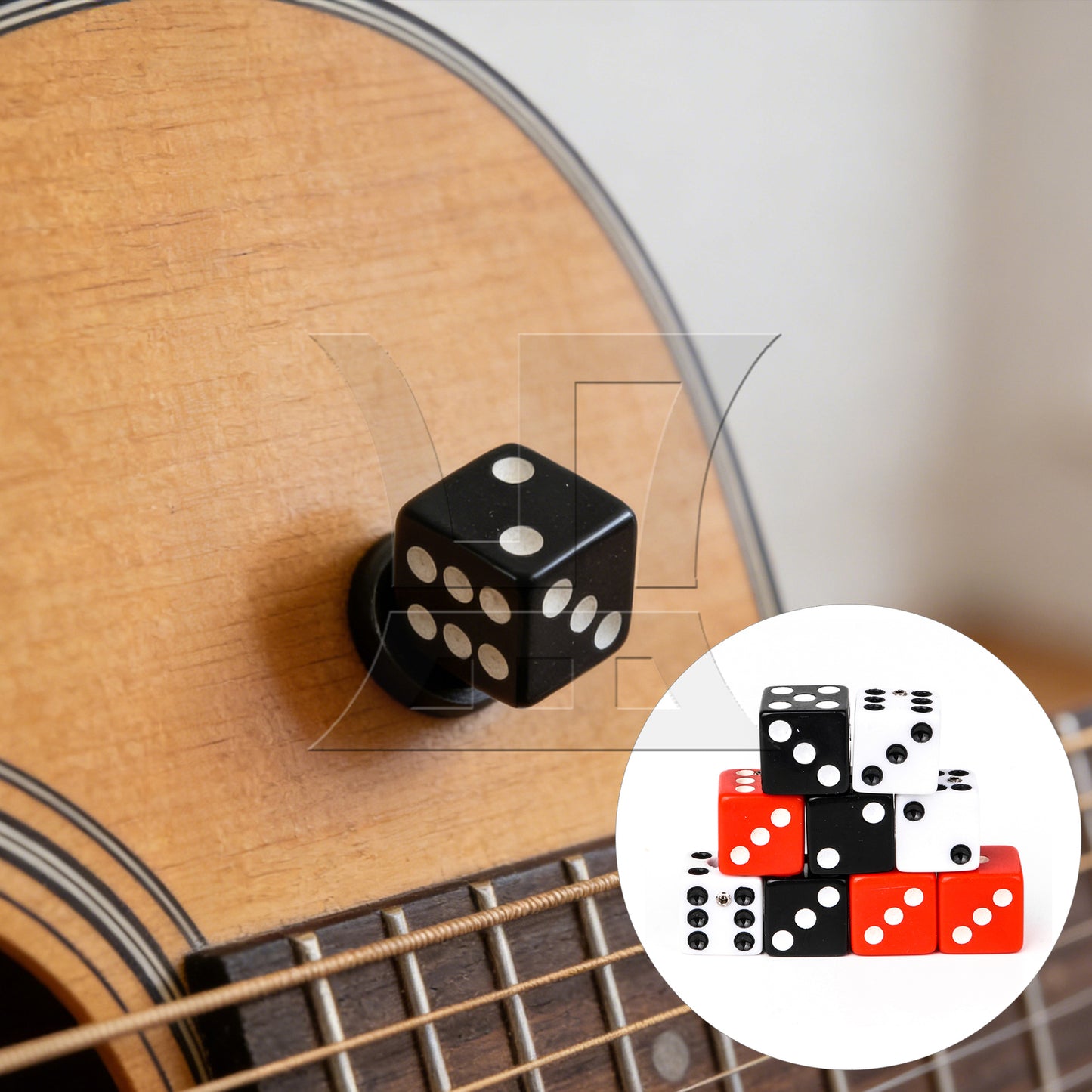 BQLZR 9 Pieces Speed Volume Control Knobs Square Plastic w/ 3x Wrenches for Guitar