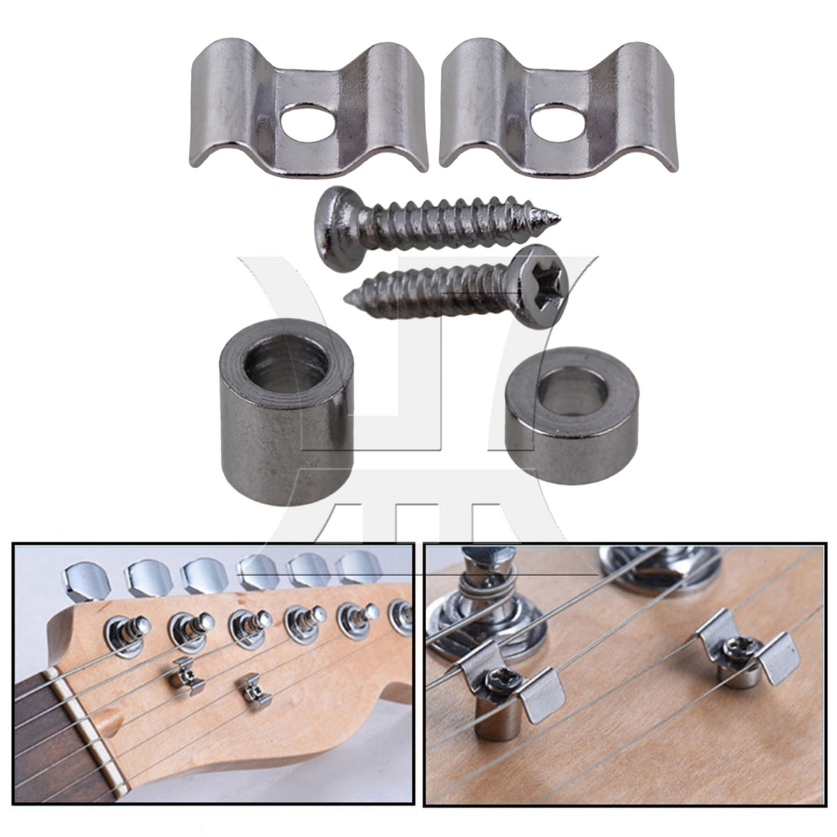 BQLZR Metal String Guides Retainers Trees for Electric Guitar Bass Repair