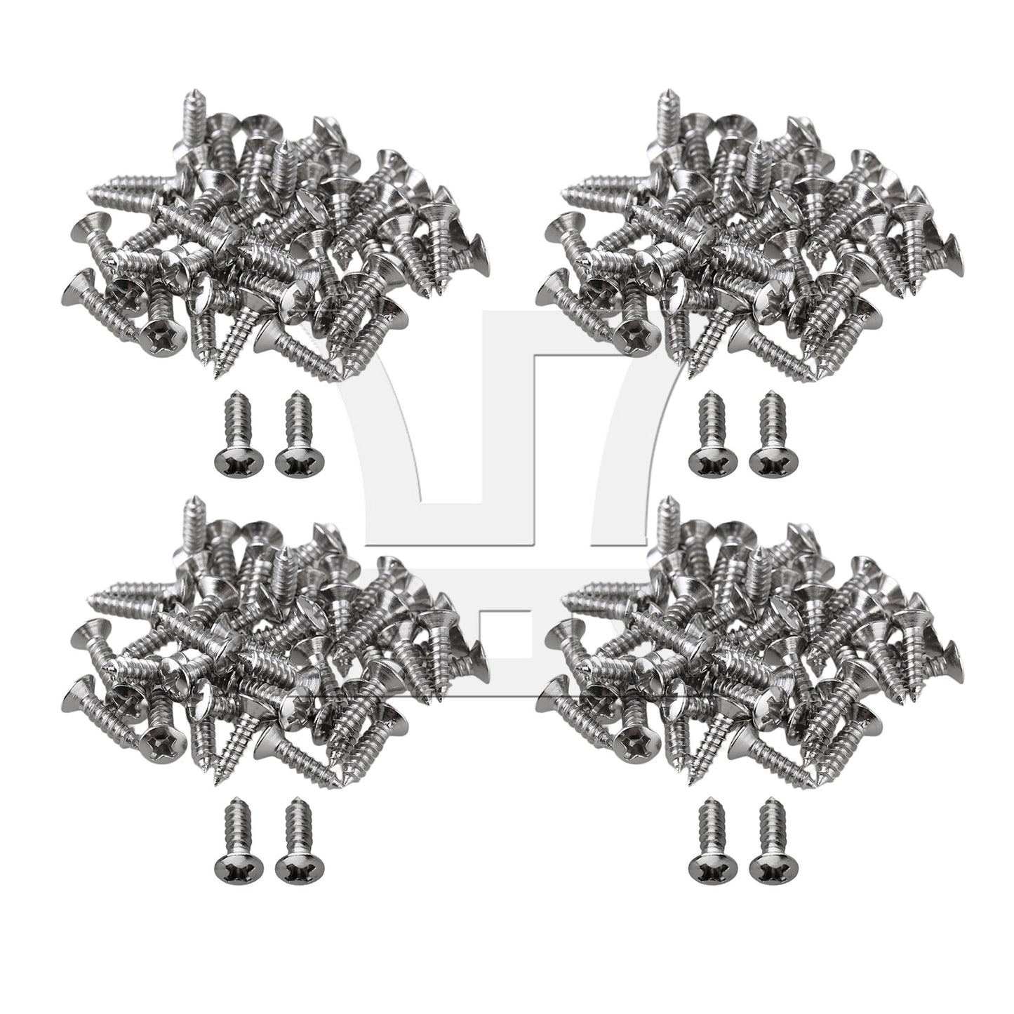 50 x Chrome Guitar Bass Pickguard Screws For Guitar