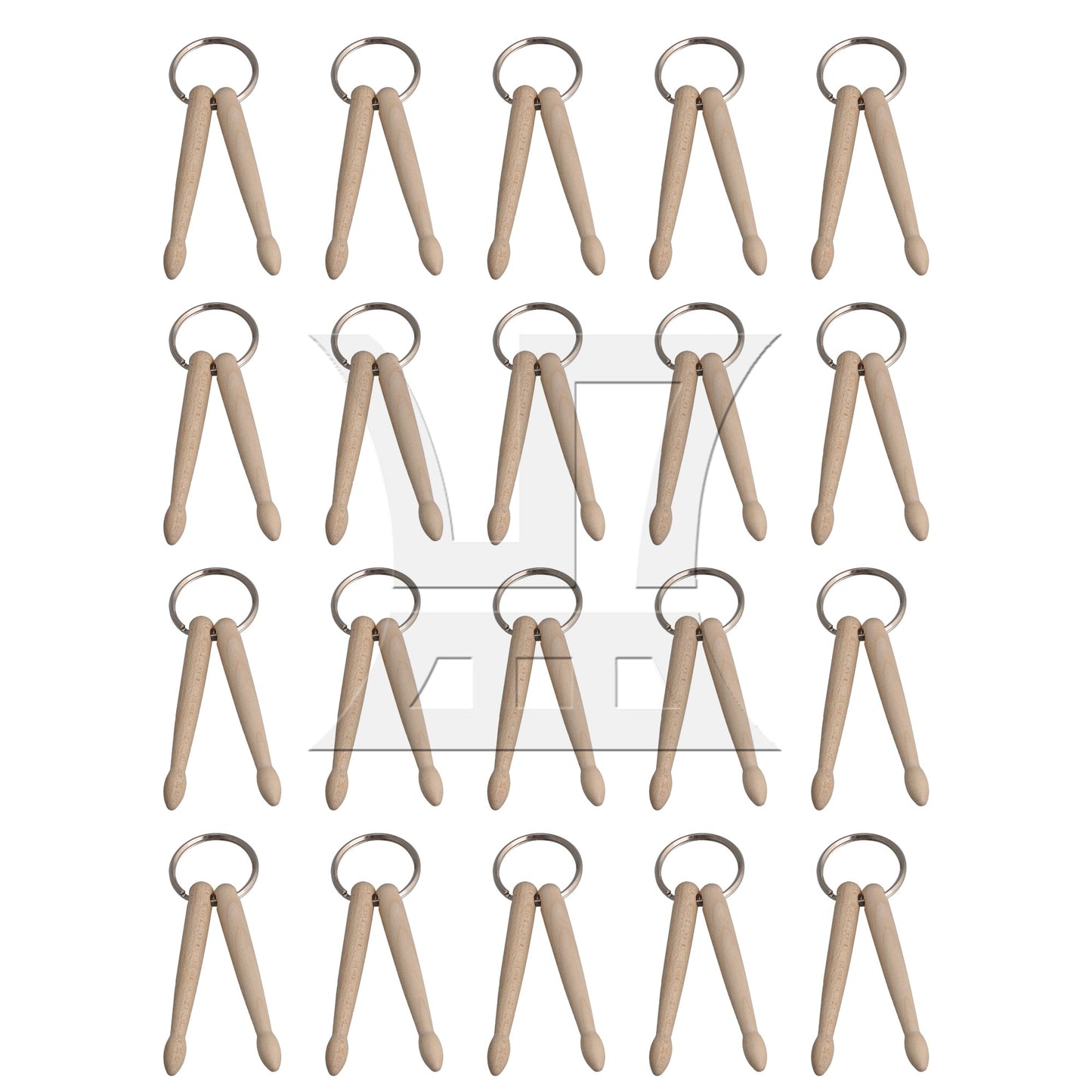 Mini Drum 2 Sticks Keychain Wood Drumsticks Key Ring Chain Percussion