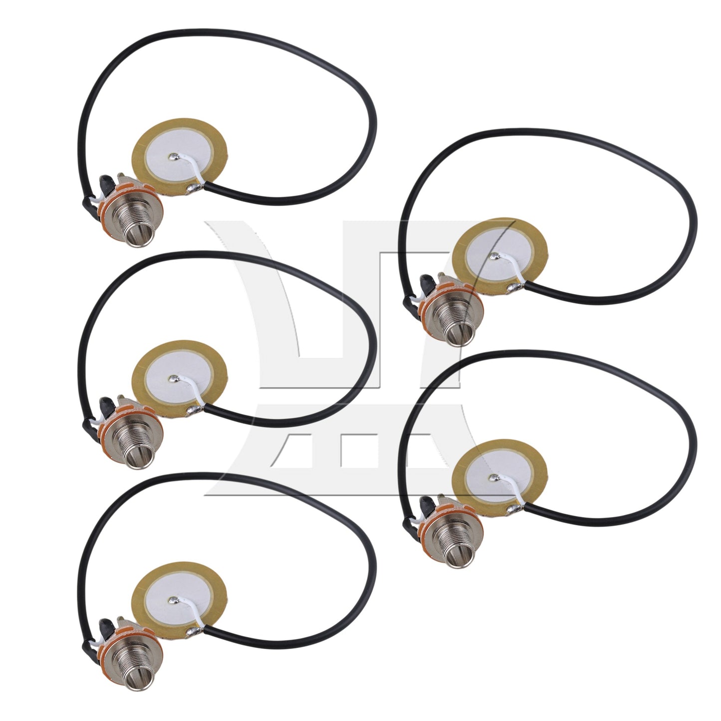 Guitar Transducer Pre-Wired Amplifier Piezo 1/4" Jack Pickup Mic Contact