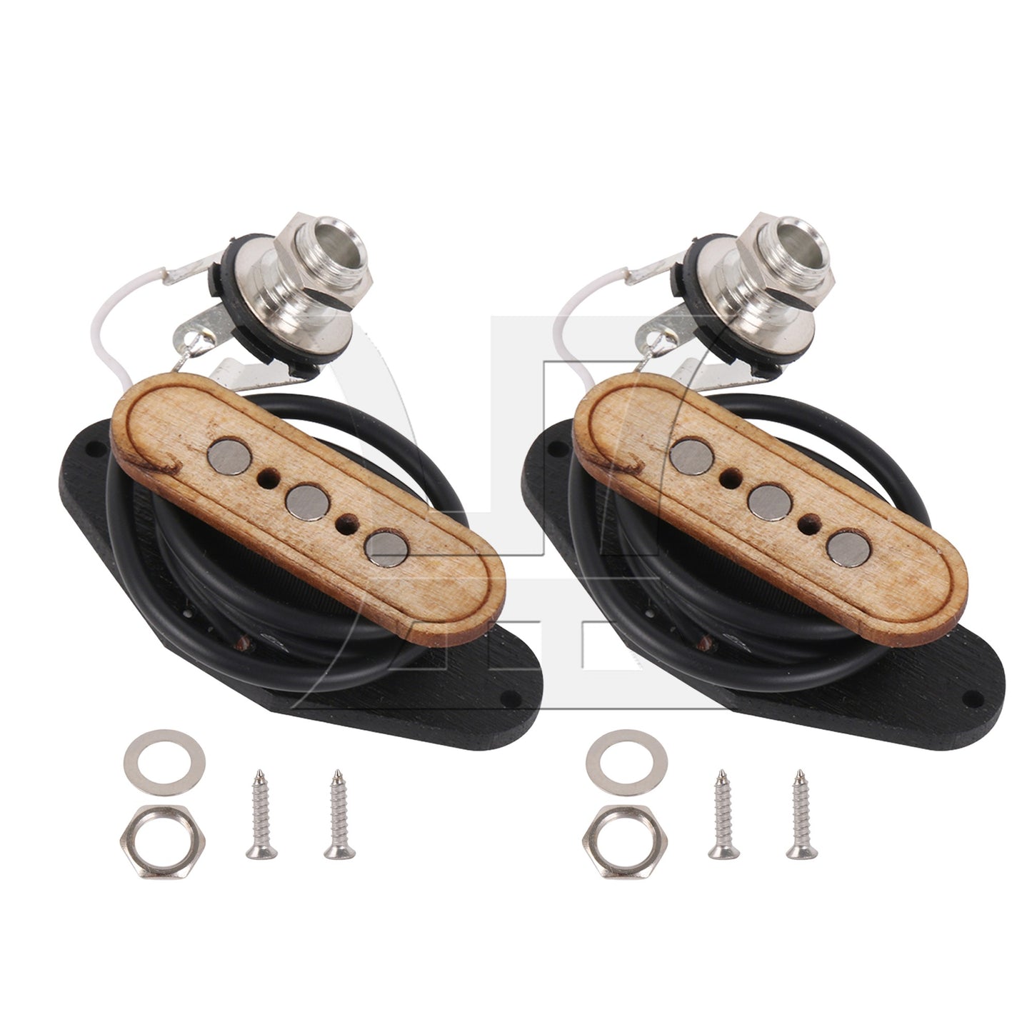 3-pole 4.3K Pre-wired 3 String Bass Pickup&Input Jack for Cigar Box Guitar BQLZR