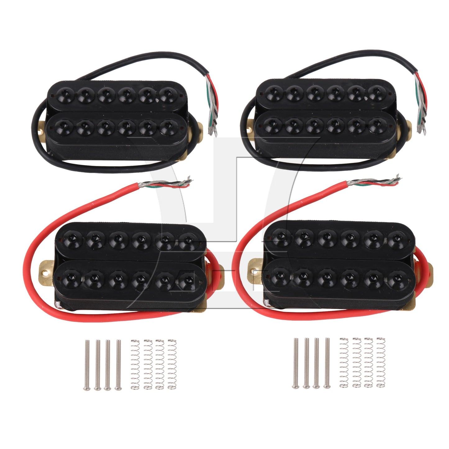 Double Coil Metal Electric Guitar Pickups Rock Humbucker Black HOC-BK-TMB