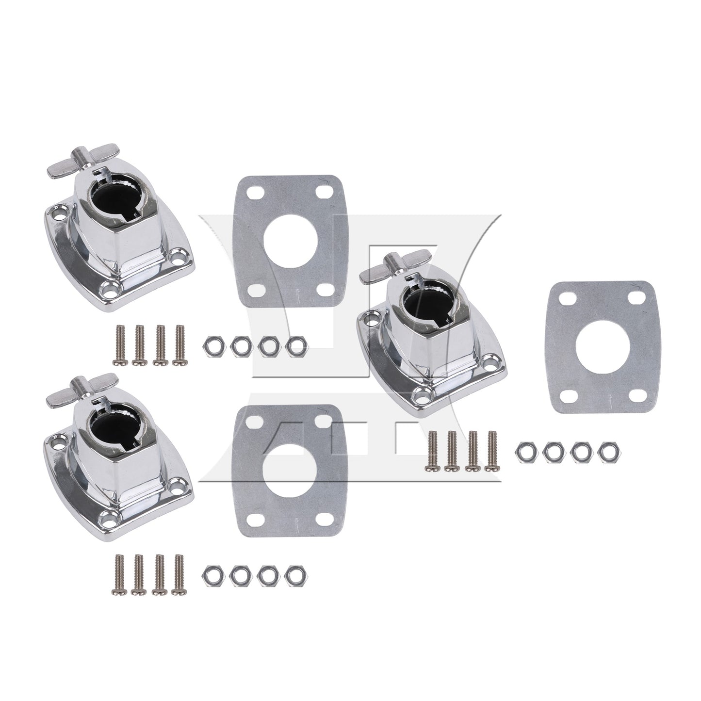 Silver Tom Cymbal Holder Clamp for Percussion Bracket Parts Replace