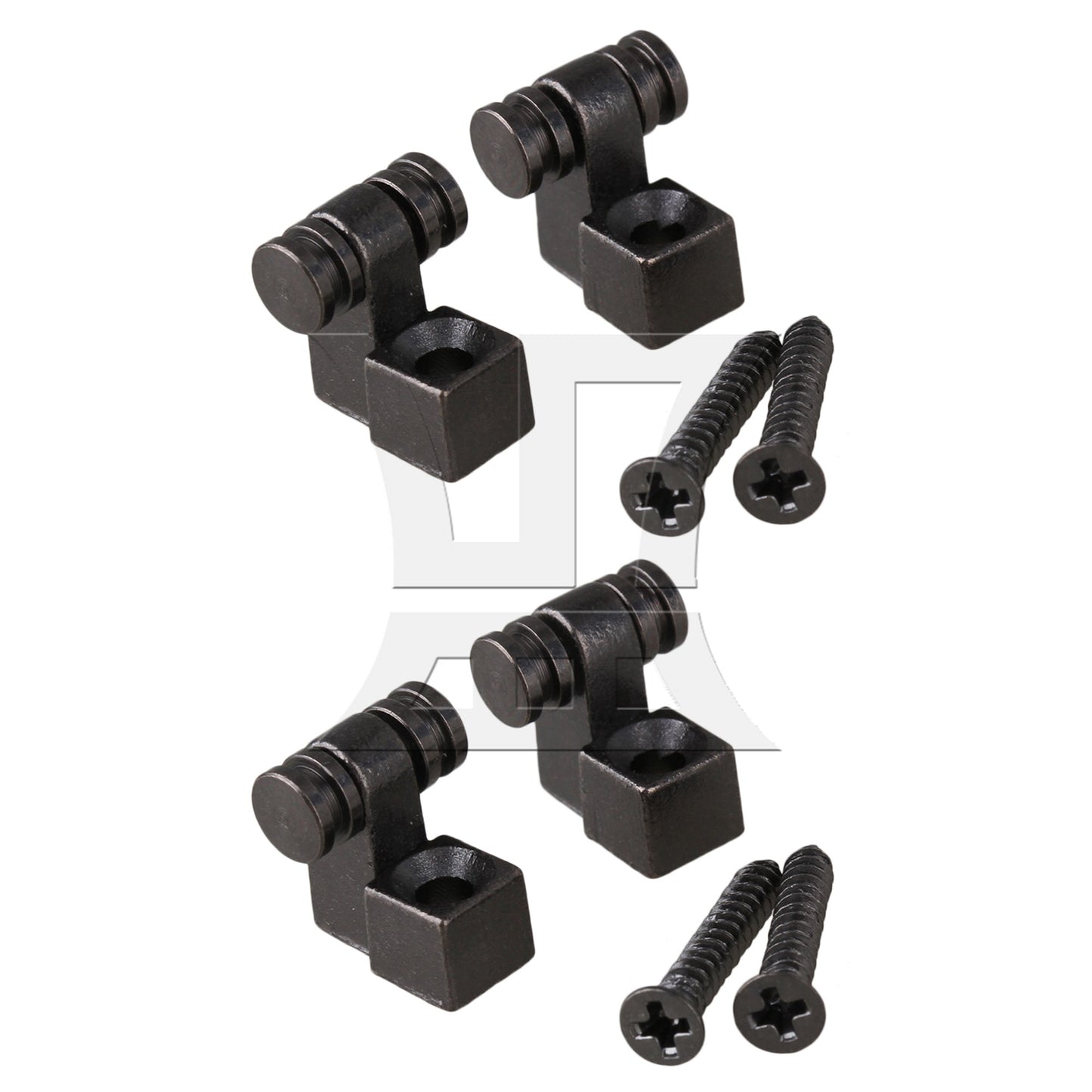 2 Pieces Silver Electric Guitar String Trees Retainers with Screwdriver Set