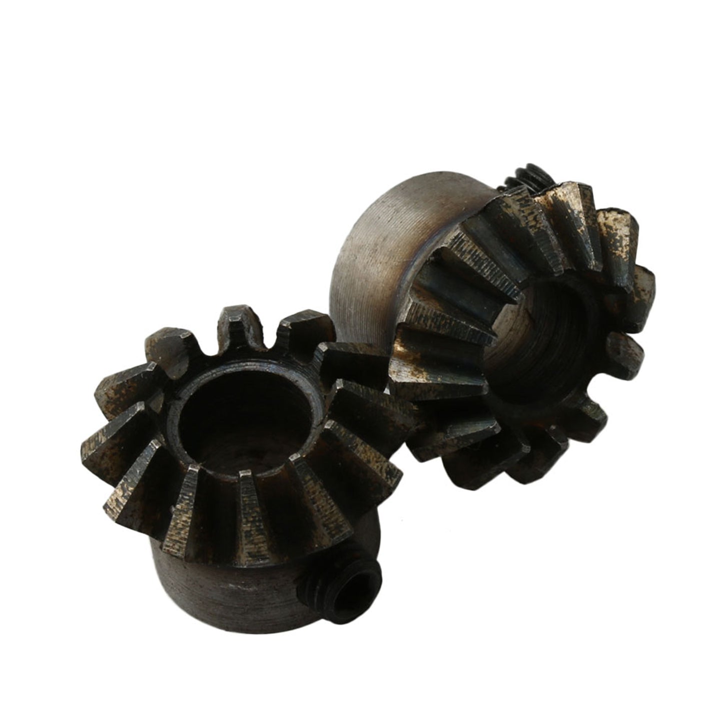 BQLZR 45# Steel 1.5 Modules 12 Teeth 8mm Hole Diameter 20mm OD Tapered Bevel Gear Wheel for Mechanical Accessory Pack of 2