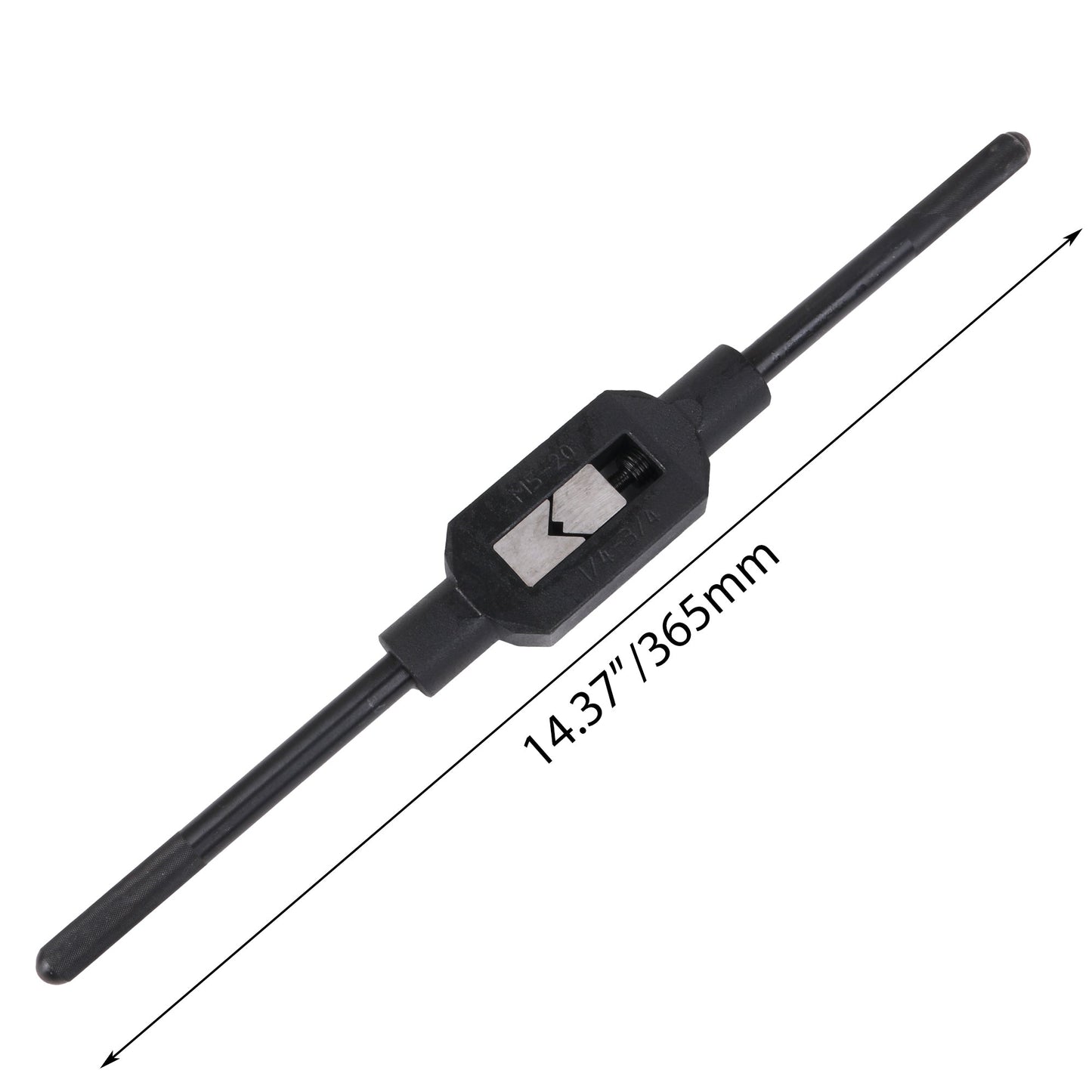 BQLZR Nonslip Grip Metal Adjustable Tap Handle Reamer Wrench 1/4inch -3/4inch for Screw Tapping and Screw Repair