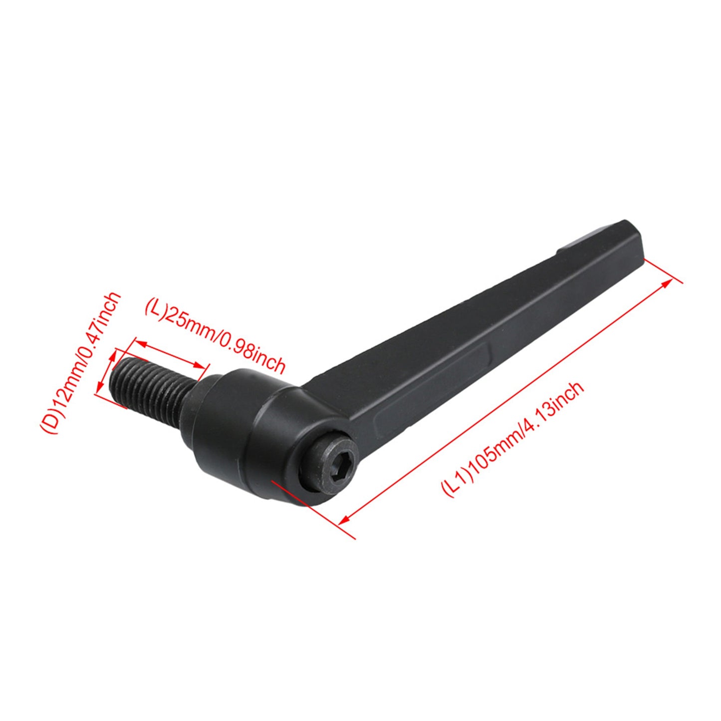 BQLZR Alloy M12x25mm External Thread Machinery Adjustable Locking Knobs Fixing Handle Clamp Pack of 2