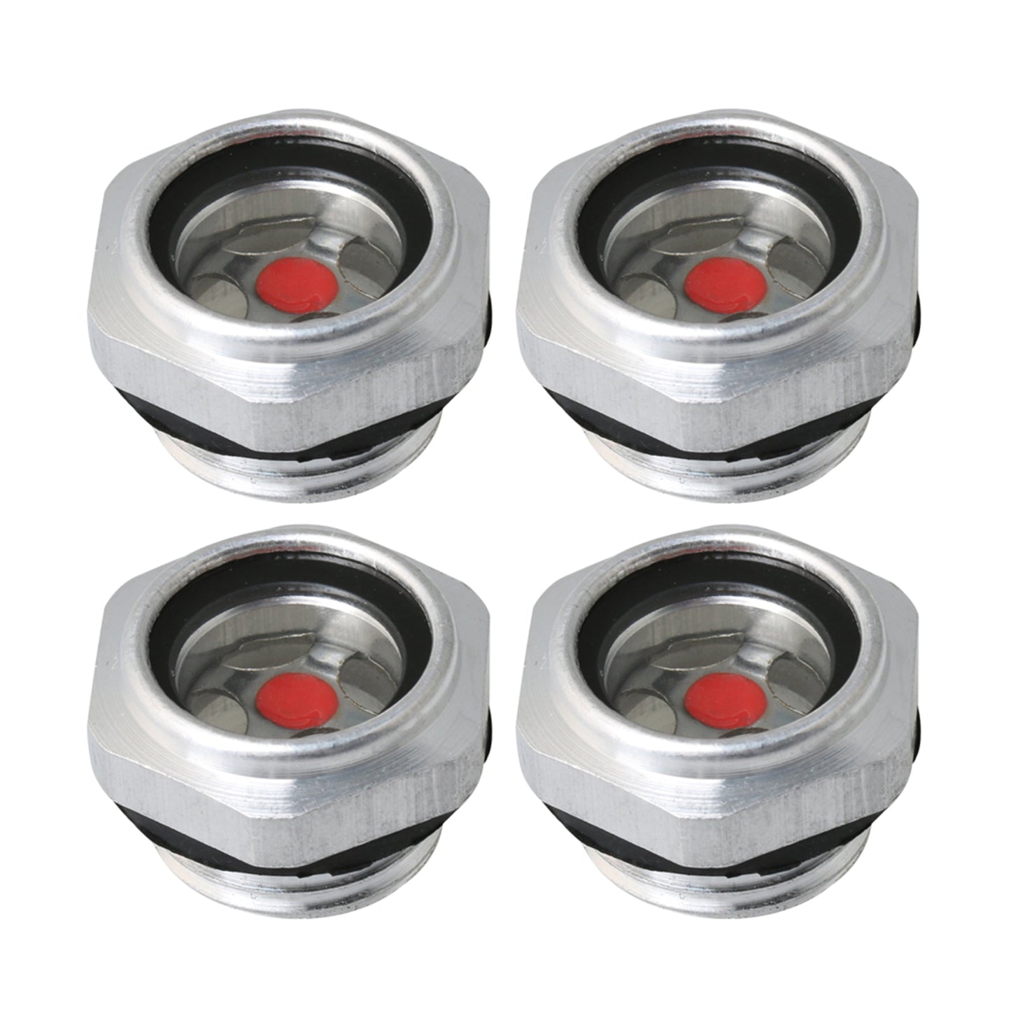 BQLZR G1/2 Aluminum Alloy Male Threaded Oil Liquid Level Clear Sight Glass Indicator