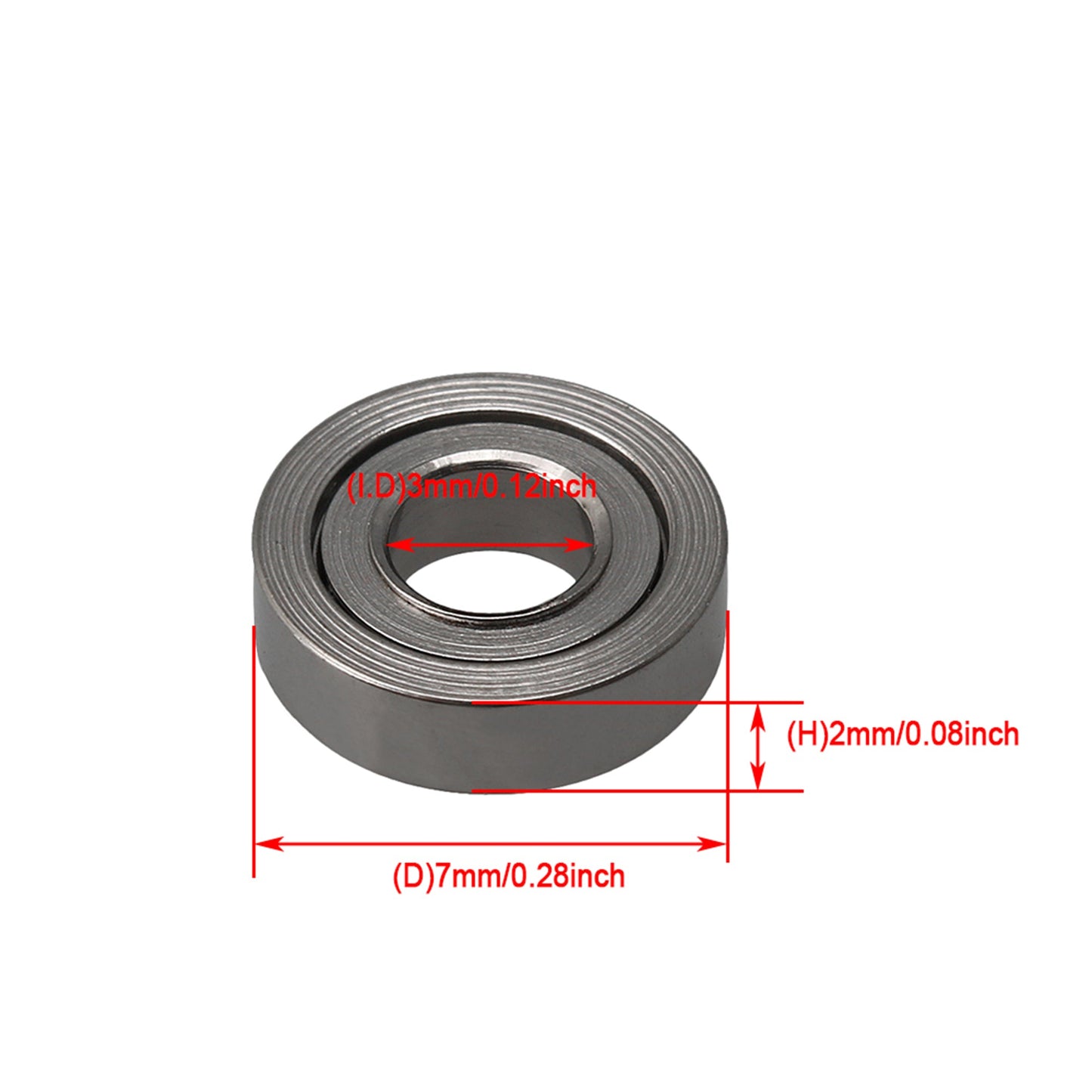 BQLZR 3x7x2mm Bearing Steel Metal Miniature Mini Ball Bearing Micro Bearings MR73ZZ Pack of 10