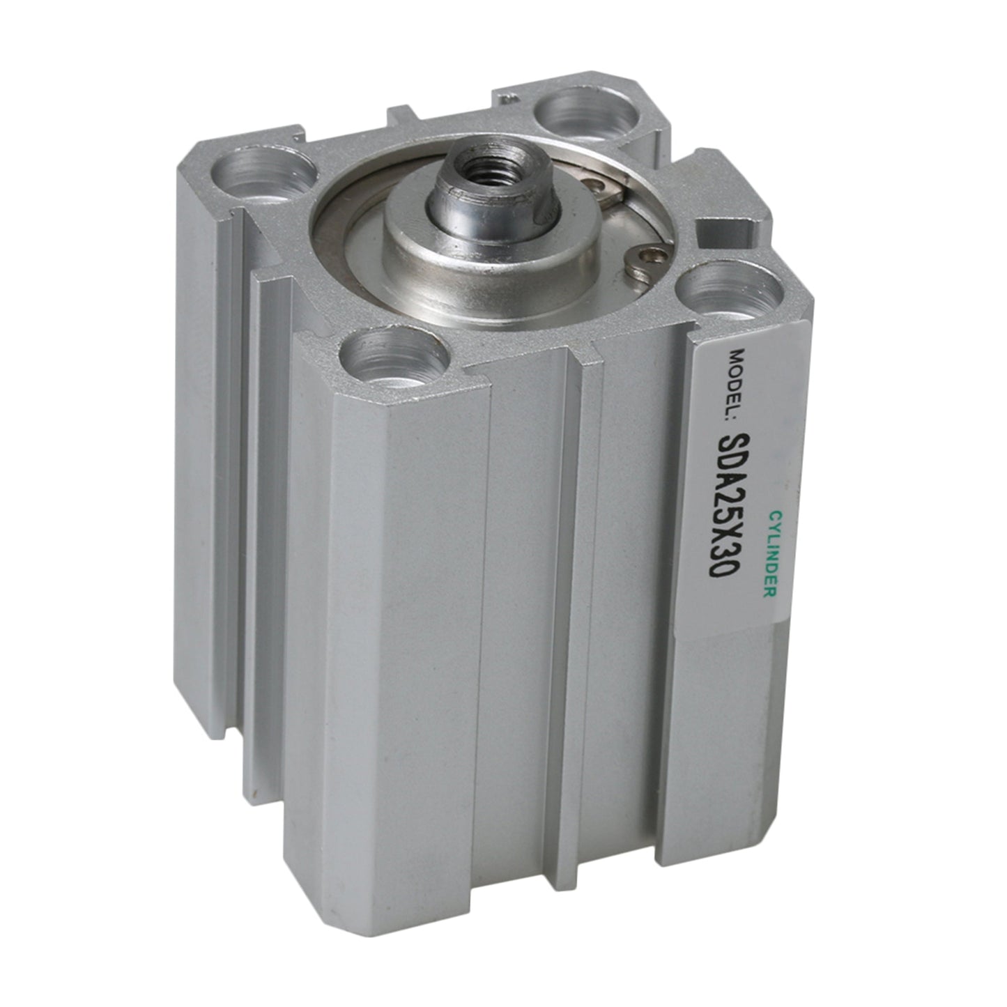 BQLZR 4x4x5.6cm Silver Aluminum Alloy Pneumatic Air Cylinder SDA25x30 25mm Bore 30mm Stroke for Automatic Control System