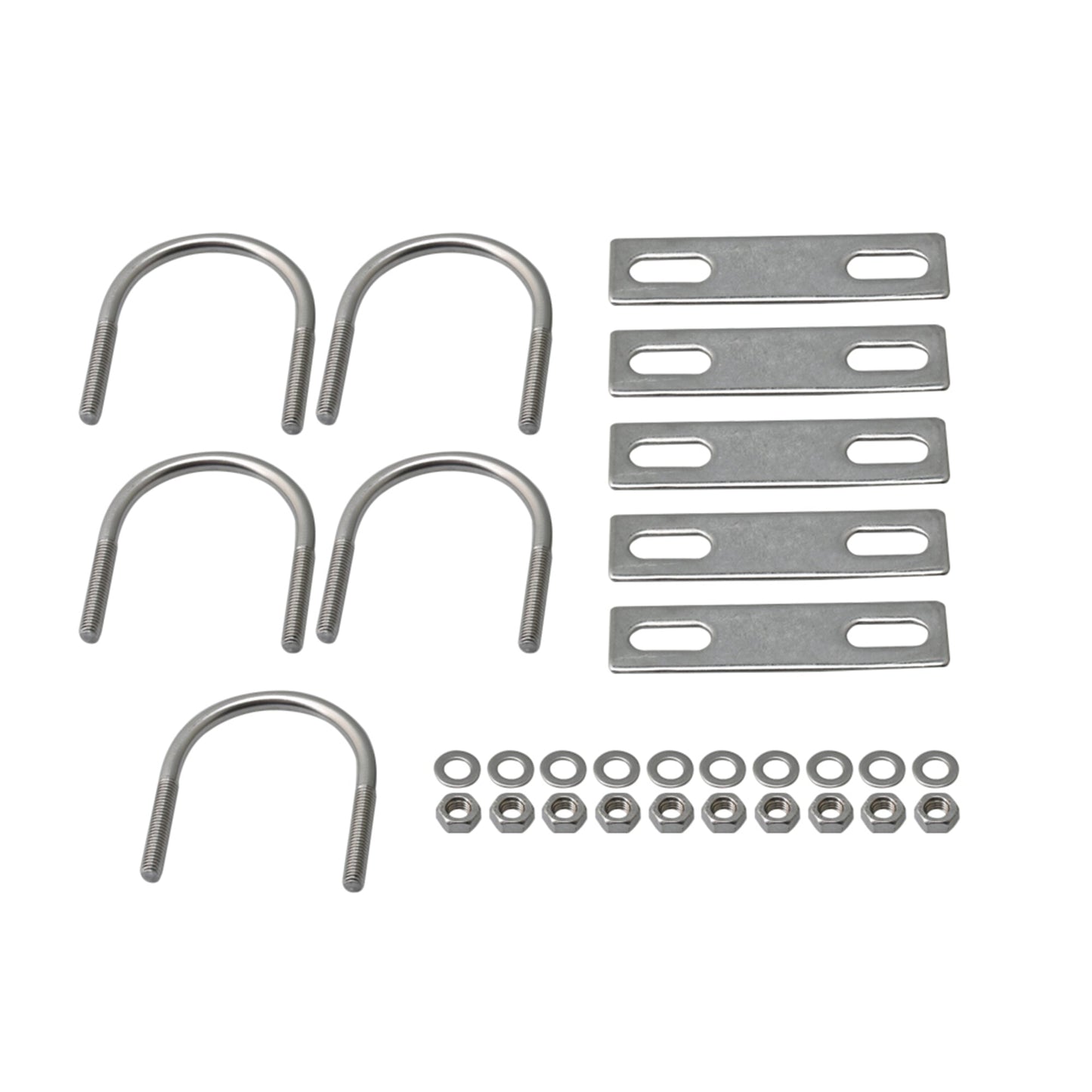 BQLZR 42mm Diameter Silver U Shaped Bolt U Bolt M6 Suitable for Automotive Home Industrial Applications Pack of 5