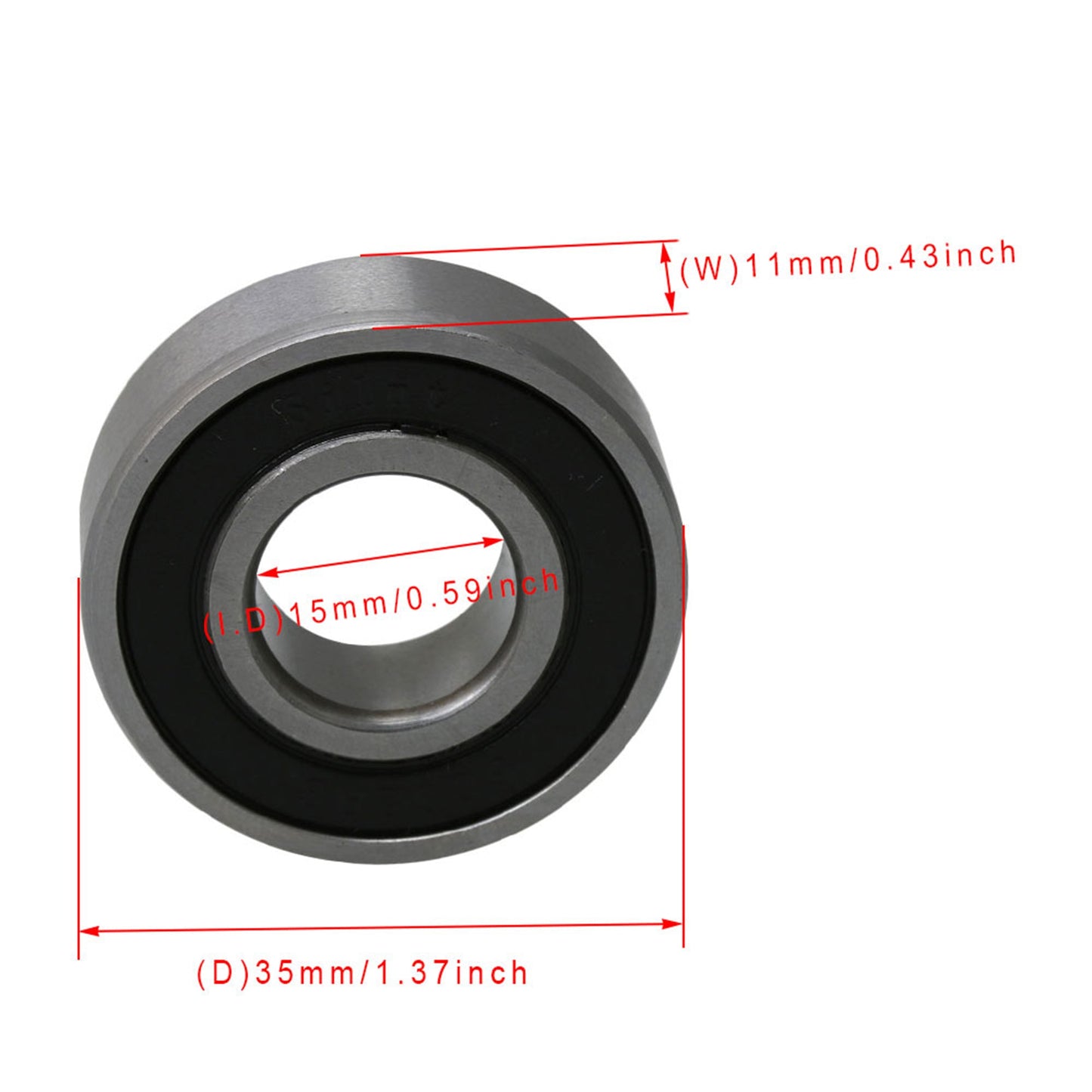 BQLZR 6202RS Single Row Metal Deep Groove Ball Bearing Plastic Cover 15mm Inner Dia 35mm Outer Dia 11mm Width Pack of 5