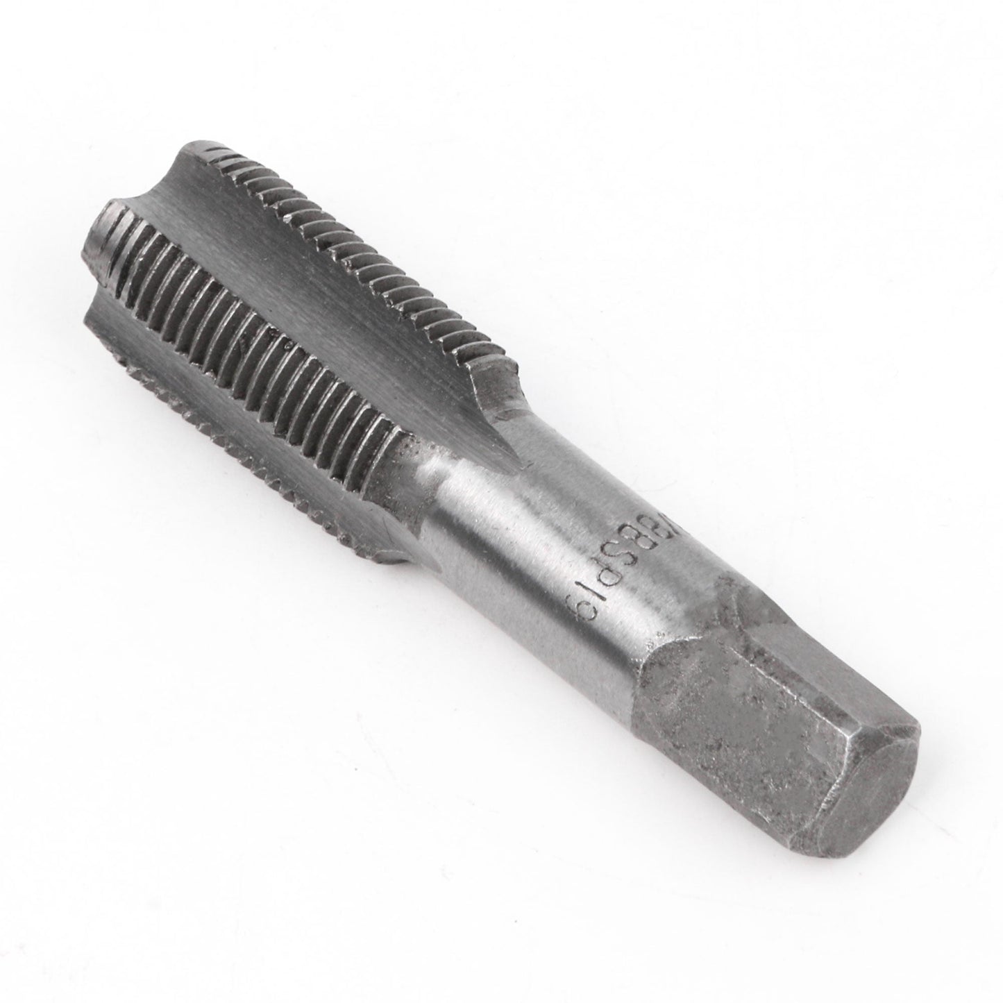 BQLZR Silver 4 Flute 3/8 BSP Bearing Steel Hand Tap Taper Drill Bits Tool for Machining Pipe Thread