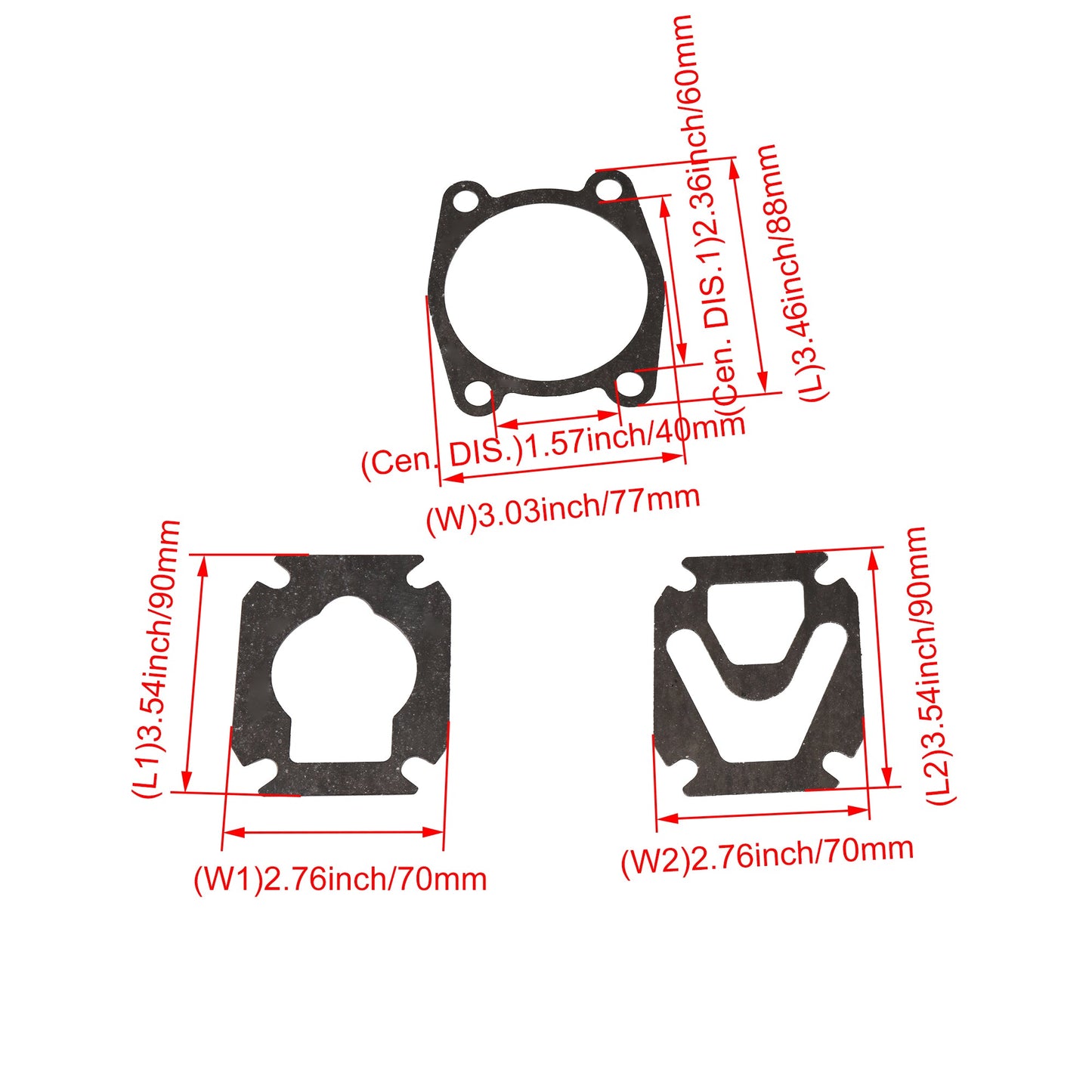 BQLZR Air Compressor Valve Repair Kit Plate Pad Top Middle Bottom Set Black