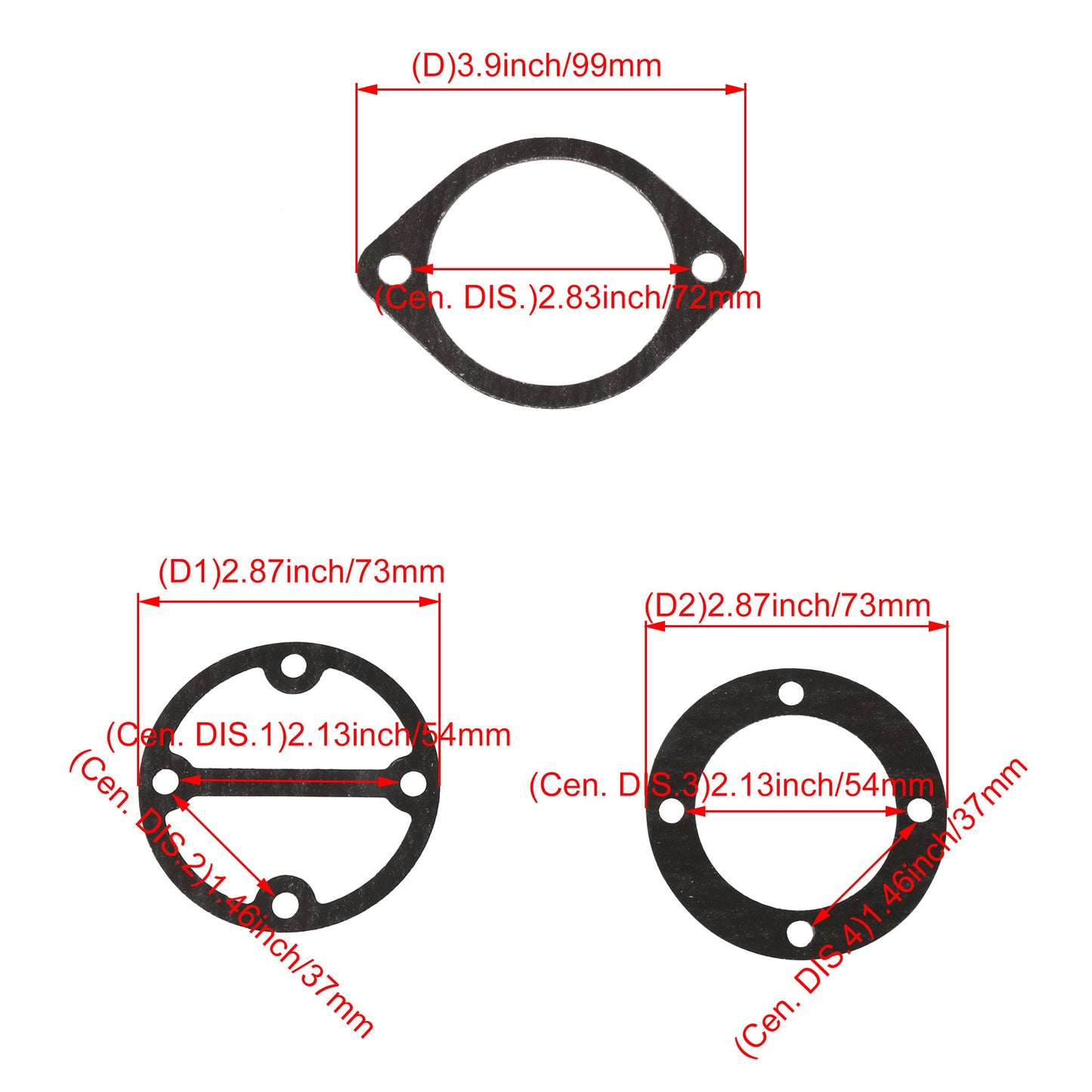 BQLZR Cylinder Head Base Valve Plate Gasket Black Sealing Pads Fit for Air Compressor
