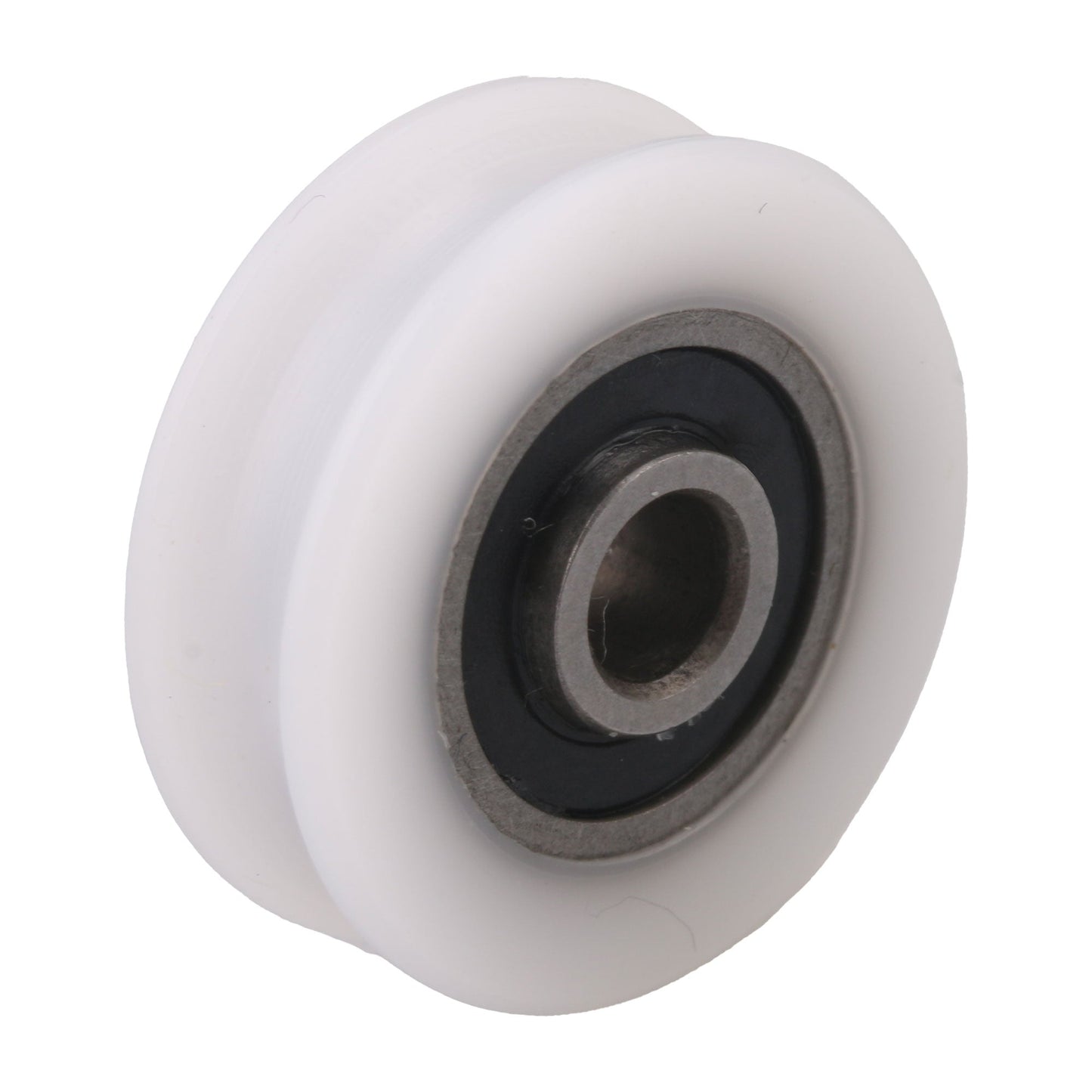 BQLZR Bearing Round U-Groove Nylon Pulley Wheel for Bathroom Closet Door Pack of 4