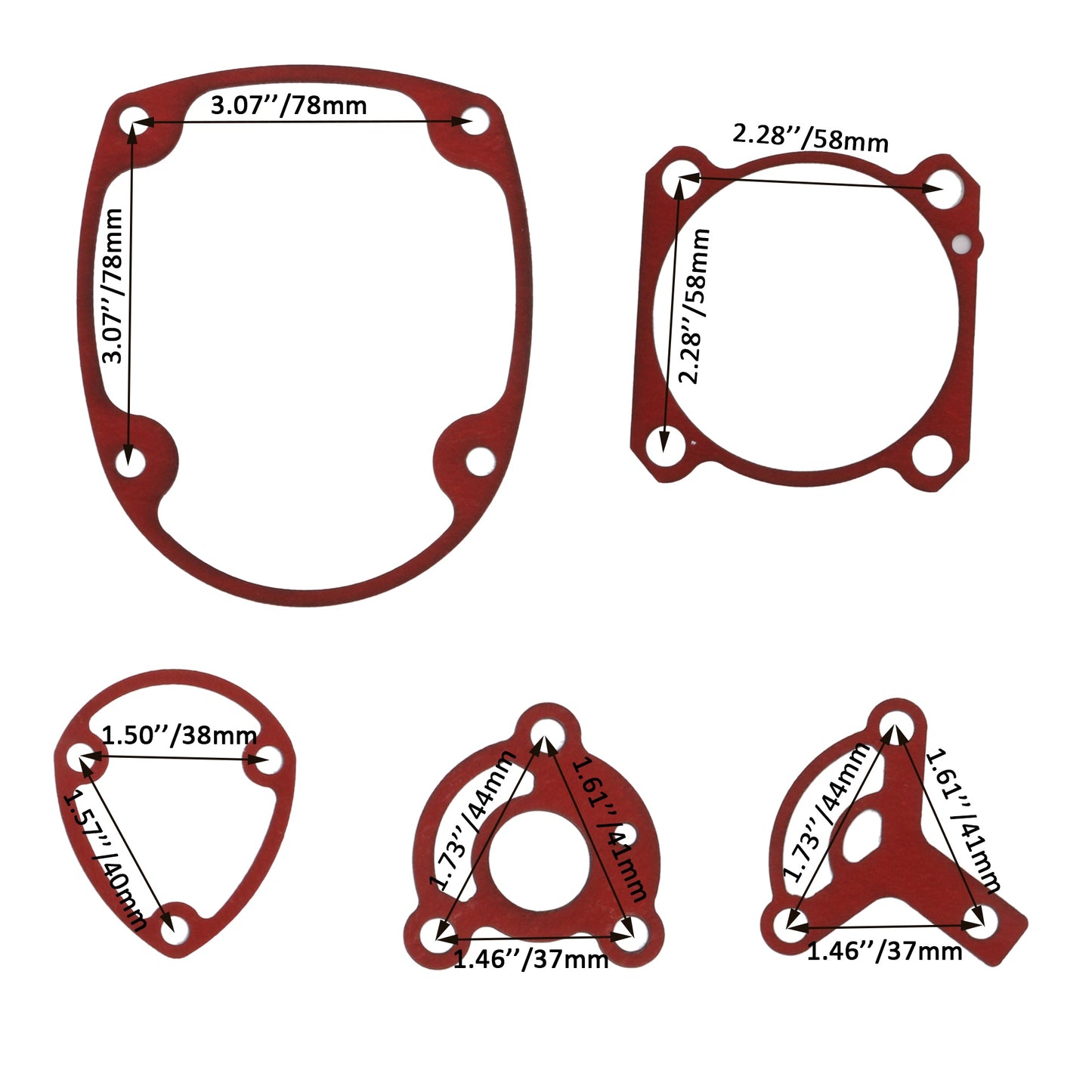 BQLZR Red Air Nailer Gasket Kits Replacement for Hitachi NR83 and NV83 Pack of 5