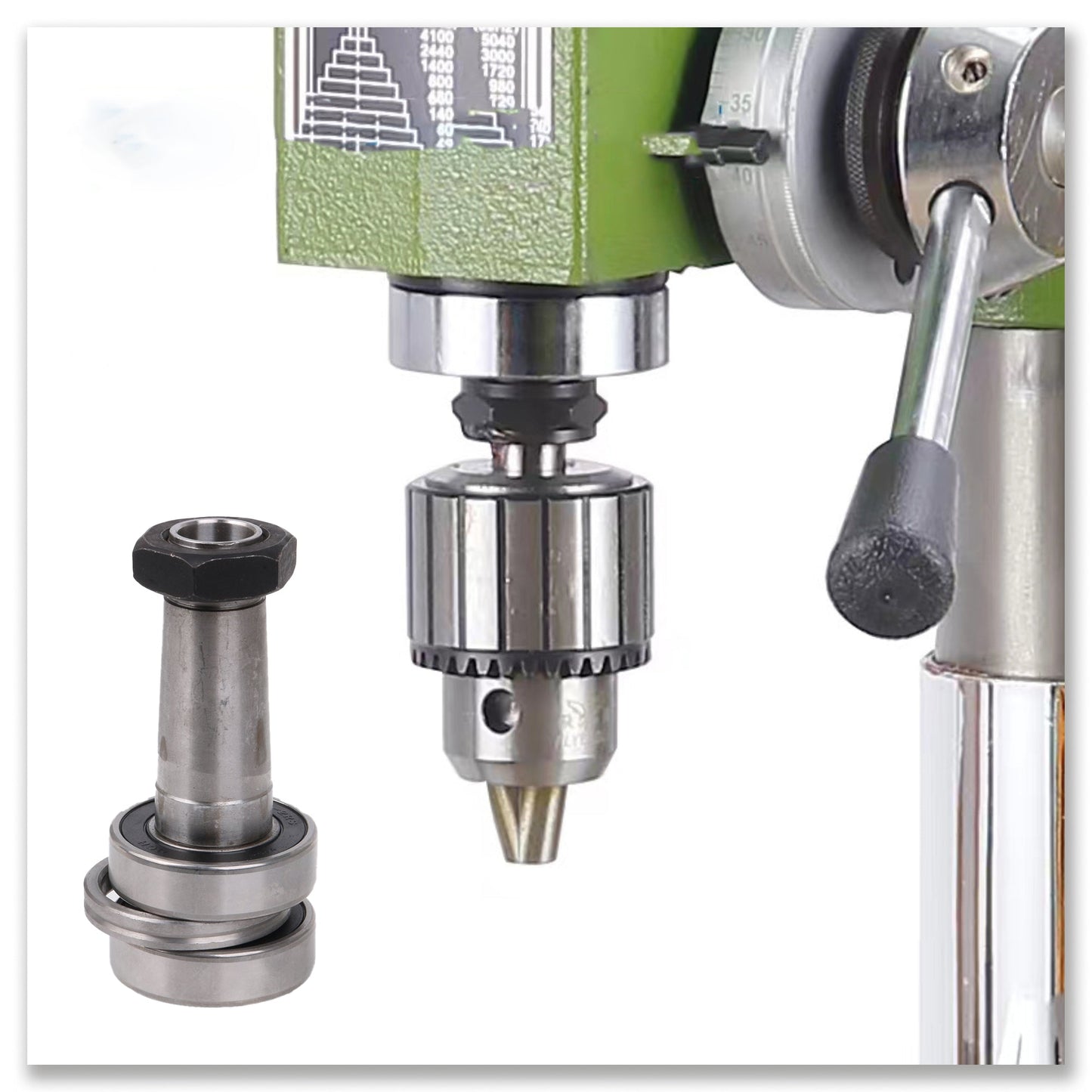 BQLZR Spindle Shaft Kit w/ Bearing & Spacer Metal Repair Tools Replacement for Z512-2A